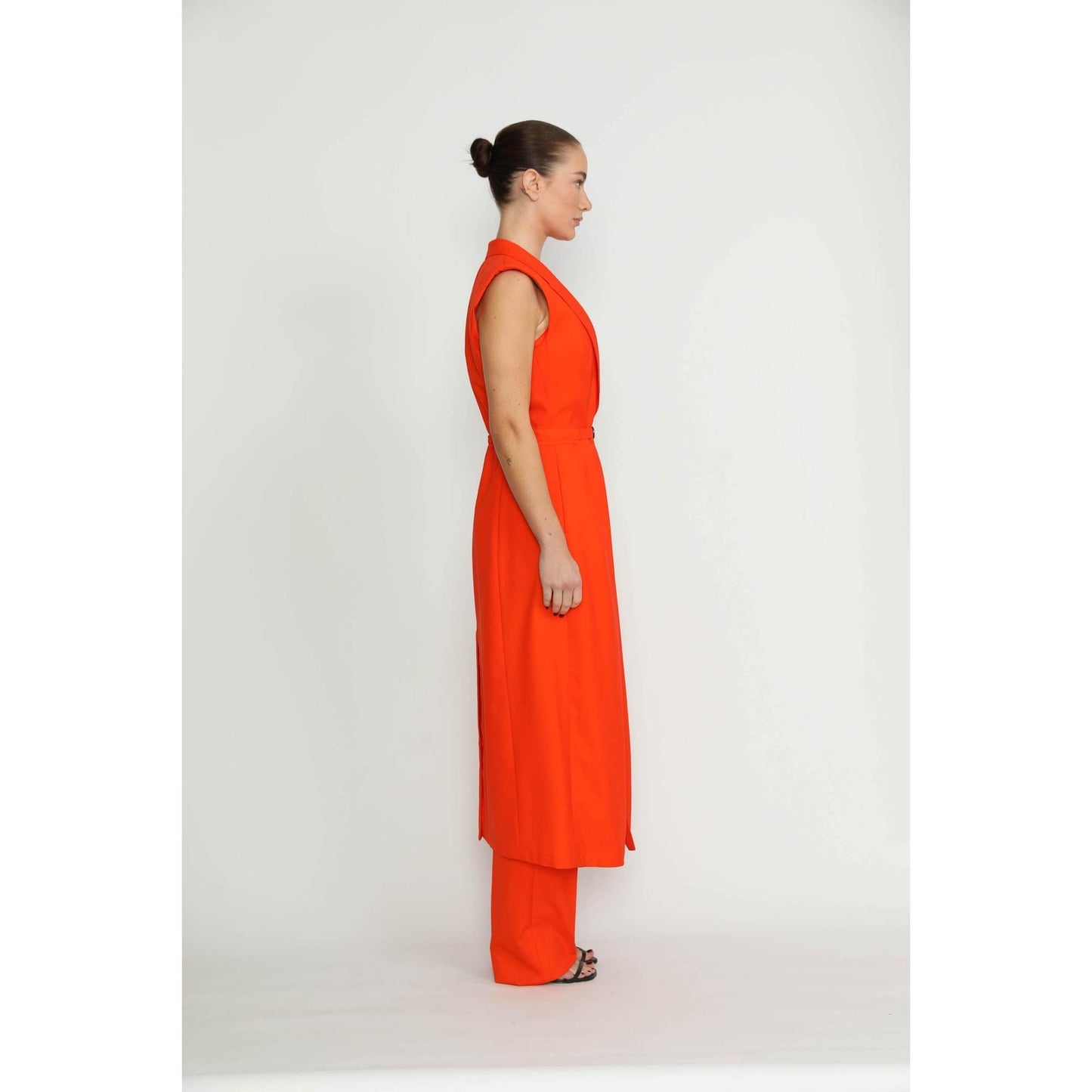 Women Basel Trenchcoat - Basel Sweet Orange Sleeveless Trench