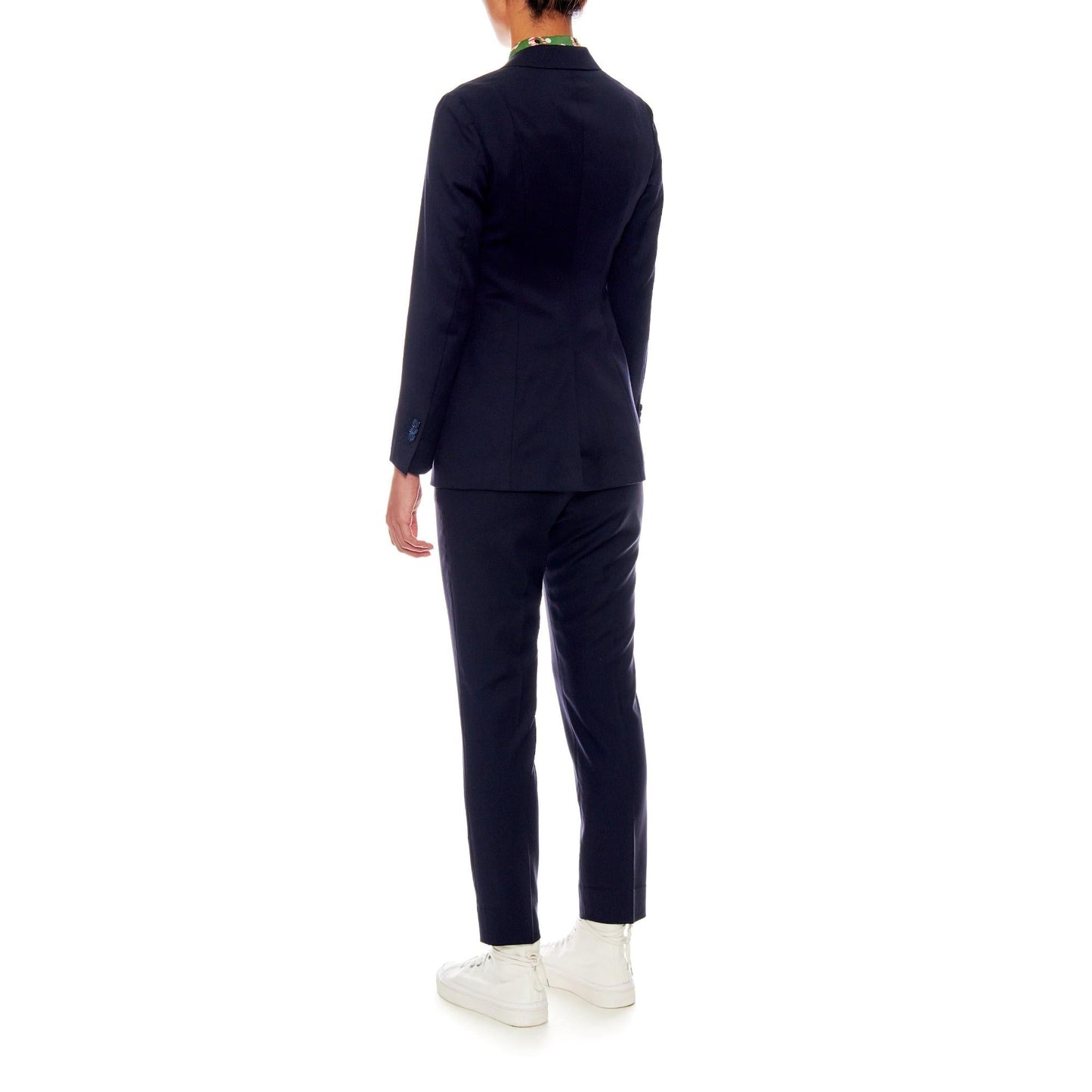 Women Roubaix - Classic Two Button Wool Jacket in Navy