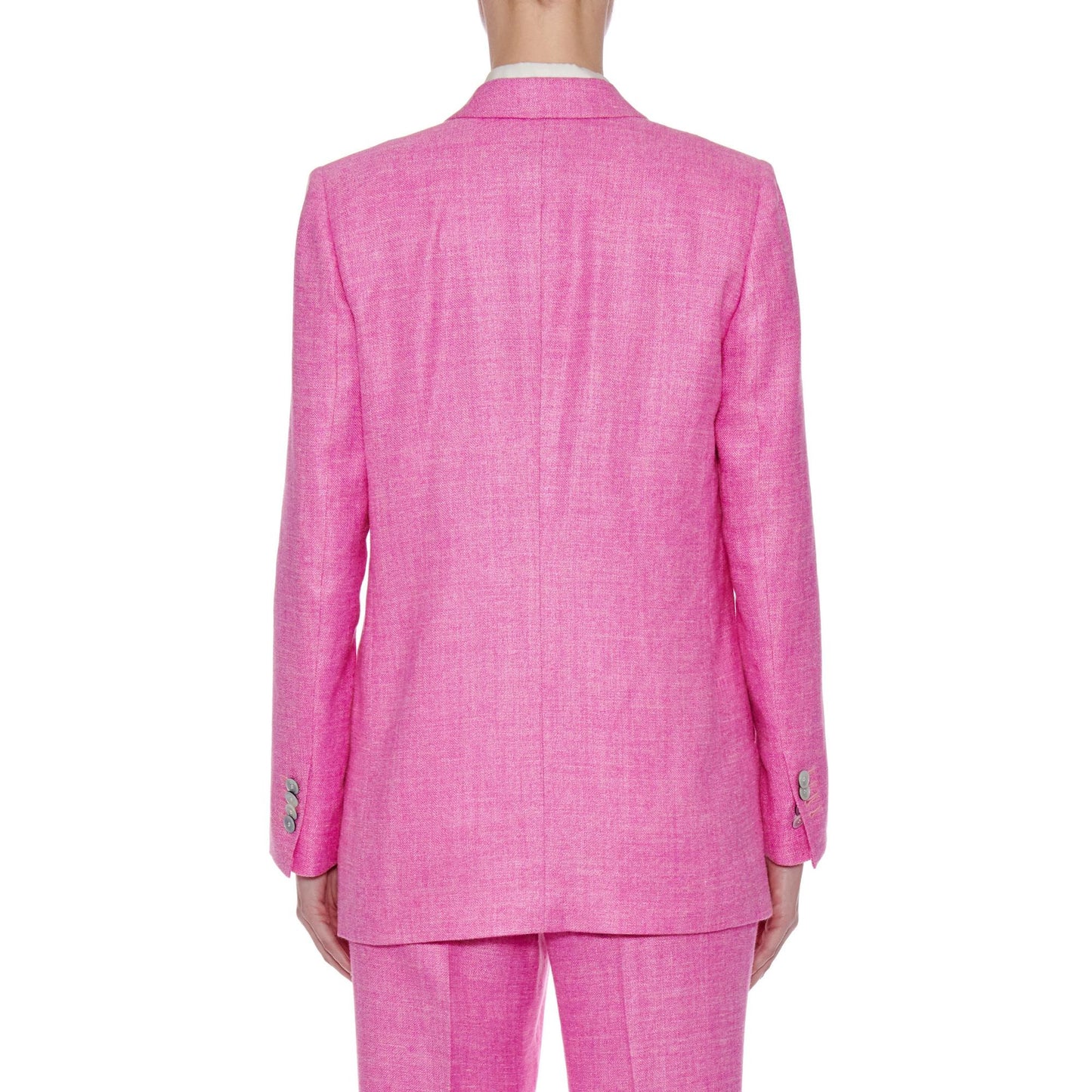 Women Pamplona Jacket - Relaxed Fit Boyfriend Suit Jacket in Pink