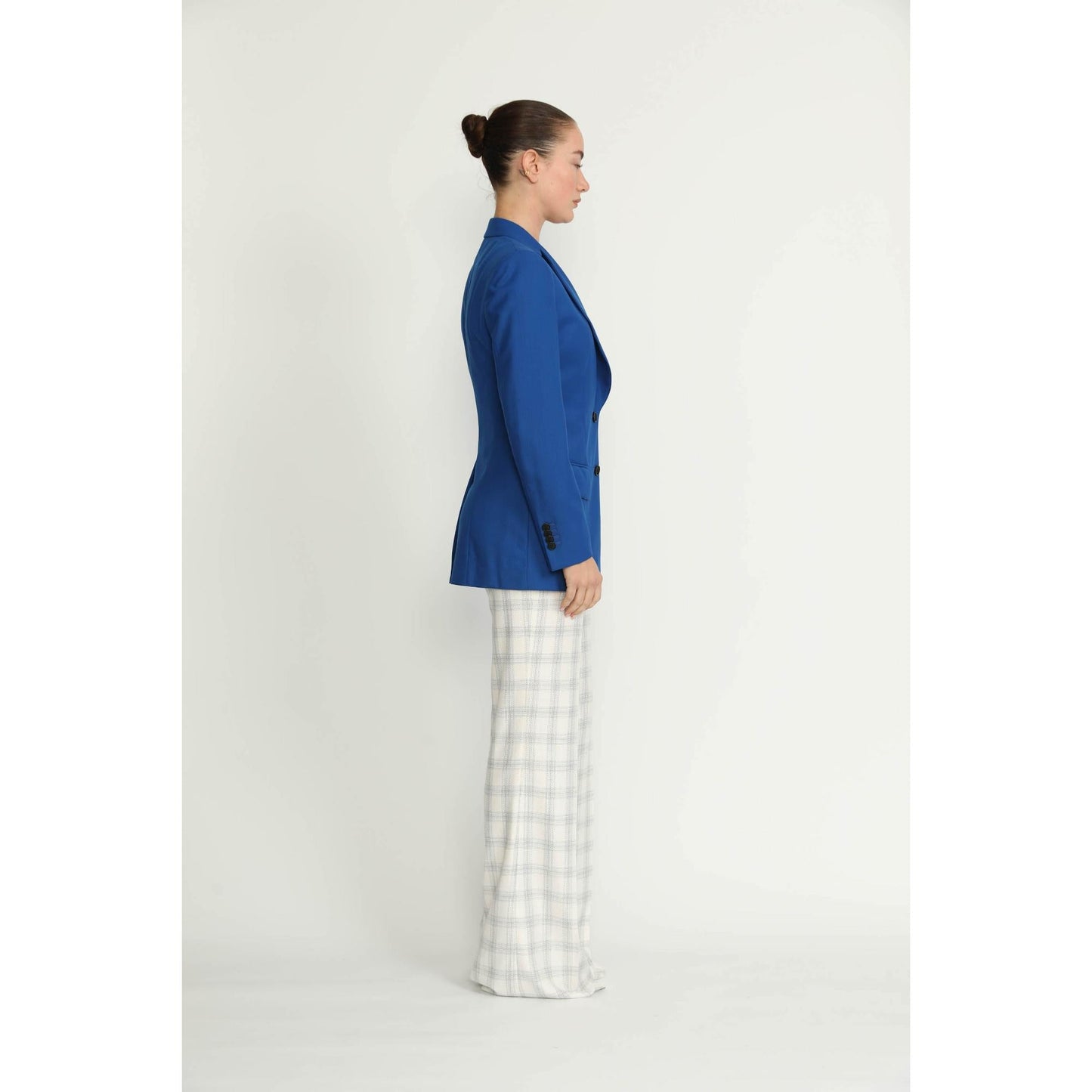 Women Sion Jacket - Sion Electric Blue Twill Fitted Jacket