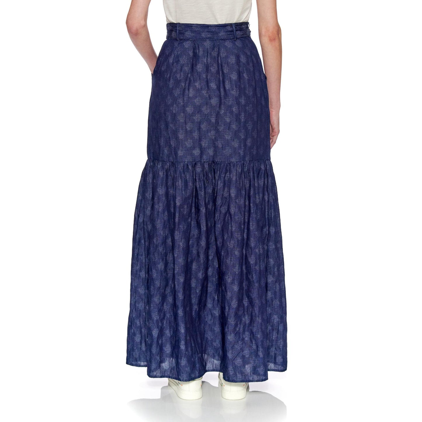 Women Toledo Skirt - High-Waisted Maxi Skirt - Navy