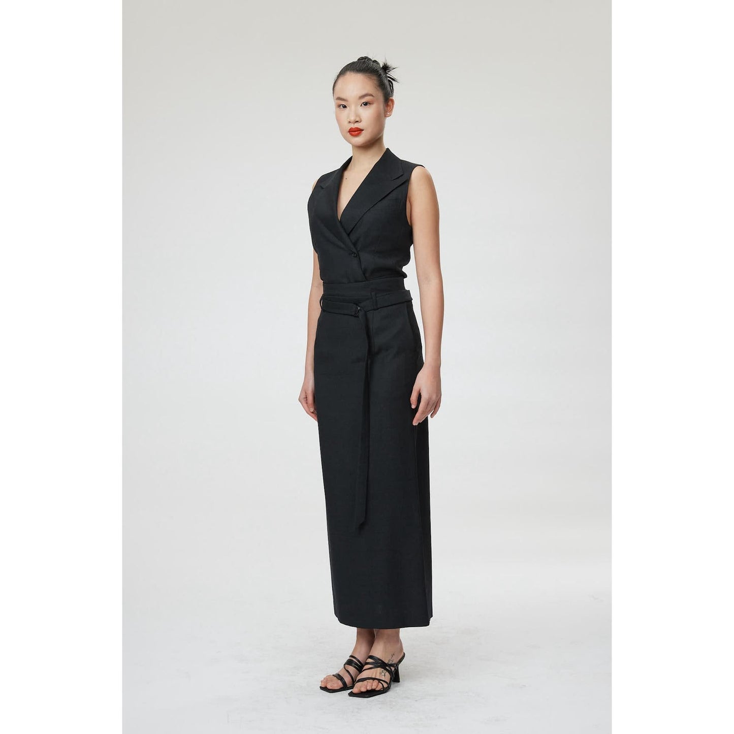 Women Florence Skirt - Maxi Pencil Skirt in Black