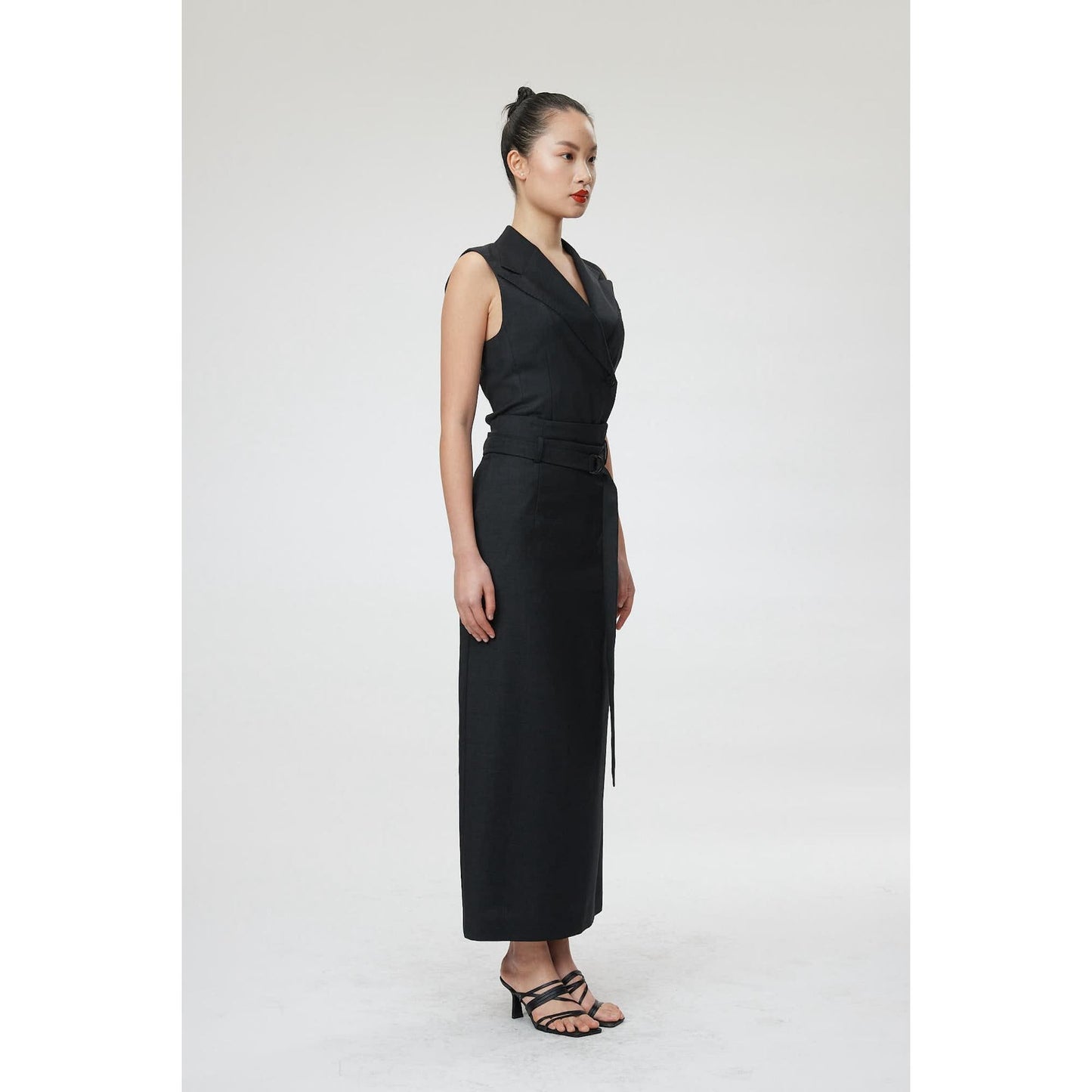Women Florence Skirt - Maxi Pencil Skirt in Navy
