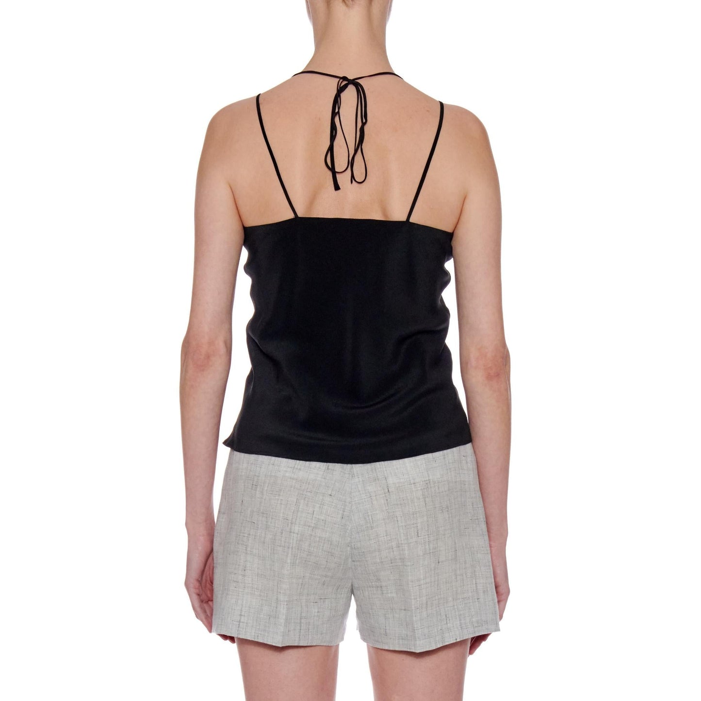Women Manresa Top - Spagetti Double Strap Camisole - Black