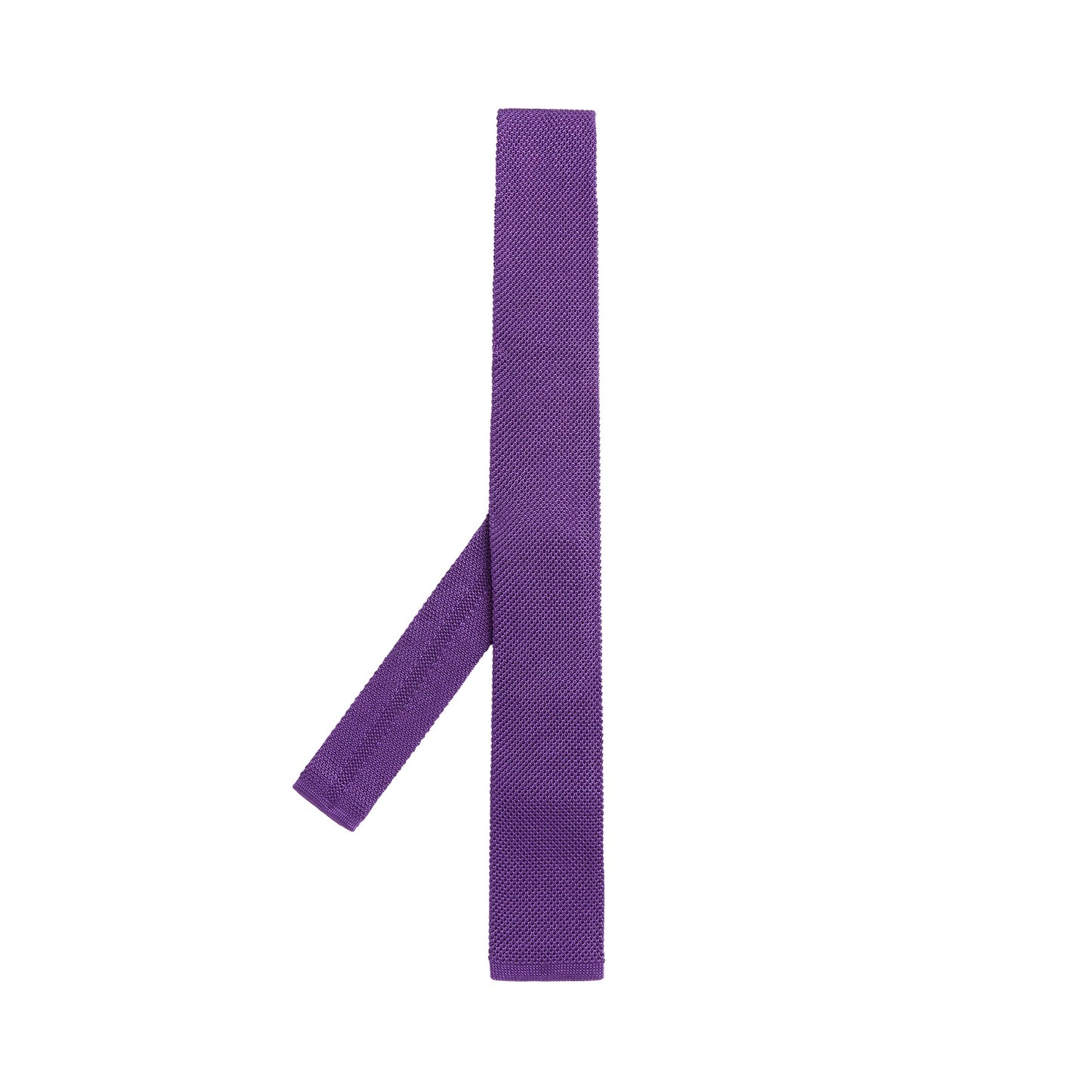 Men T-Tie 6 cm knitted Neckwear - Dark Purple