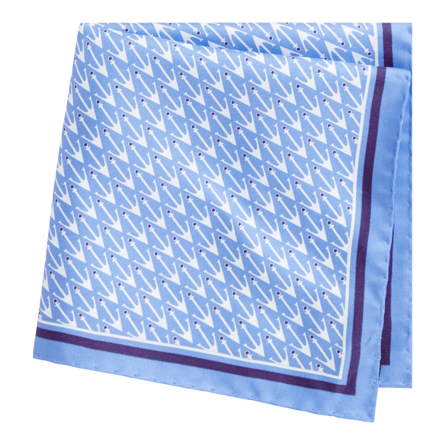 Men P.sq. cm33x33 rolled Neckwear - Light/Pastel Blue