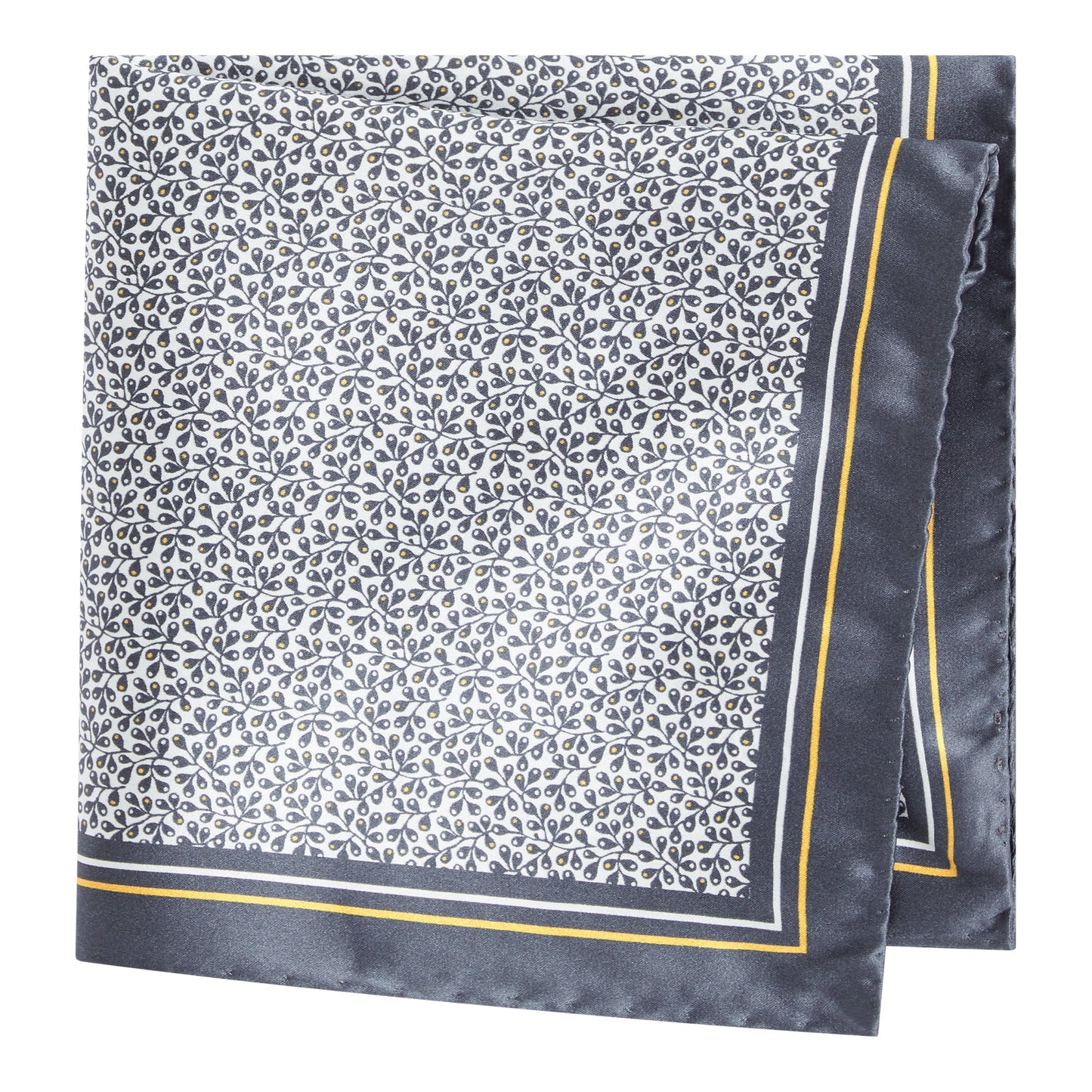 Men P.sq. cm33x33 rolled Neckwear - Black