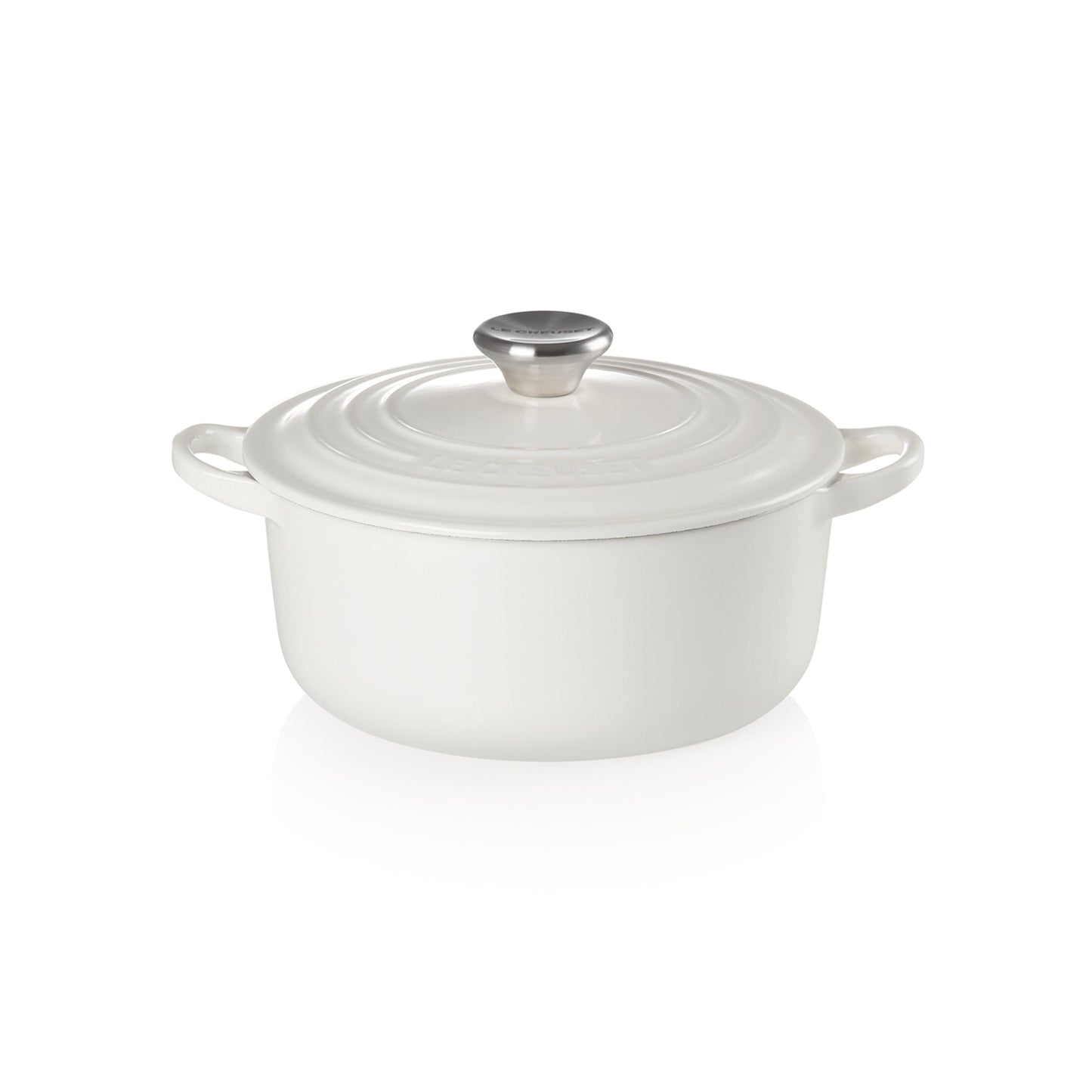 Round Casserole/oven 20cm - White Ss Knob