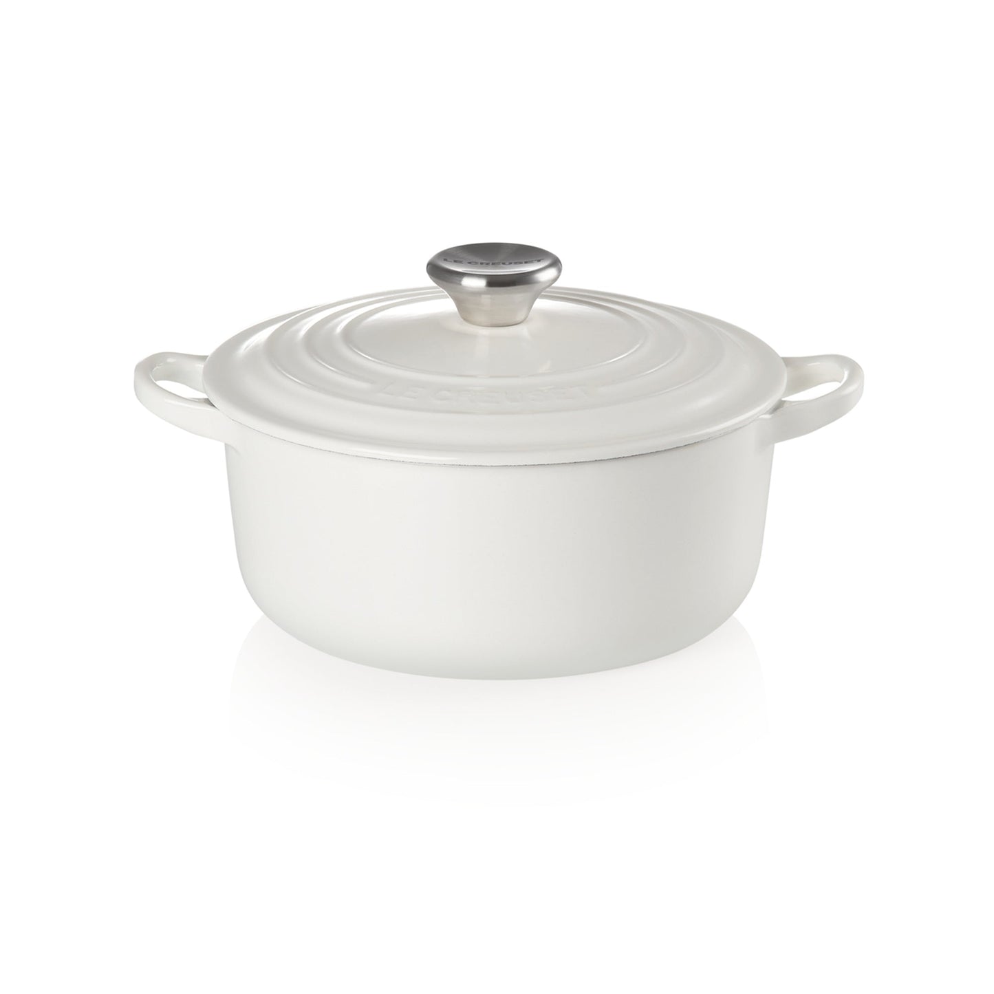 Round Casserole/oven 22cm - White Ss Knob