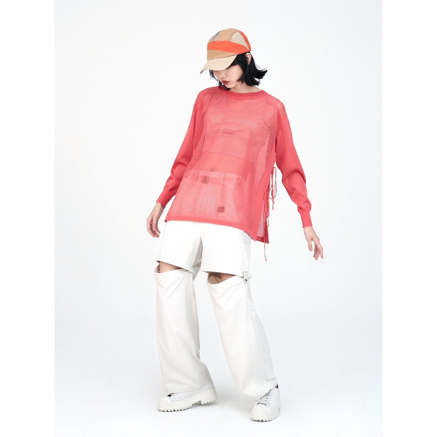 Women Patchwork Cap - Beige