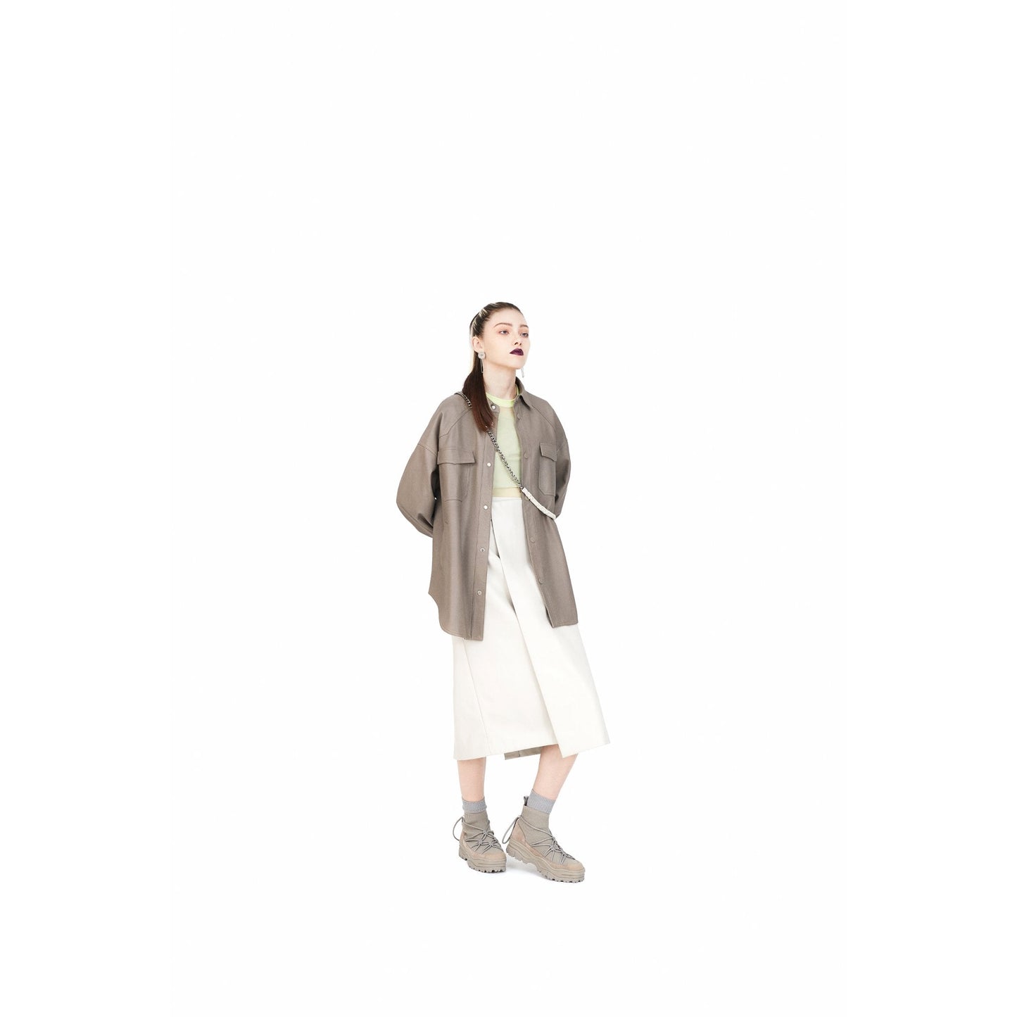 Women Colour Sheer Sweater Pullover - Light Green