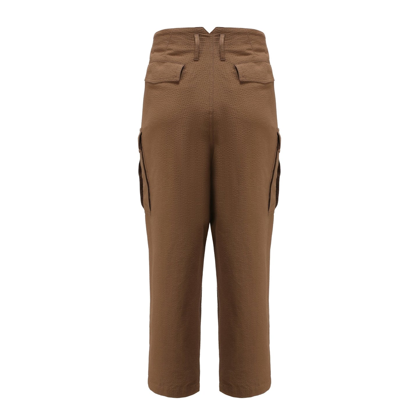 Men Seersucker Military Pants - Metallic Green