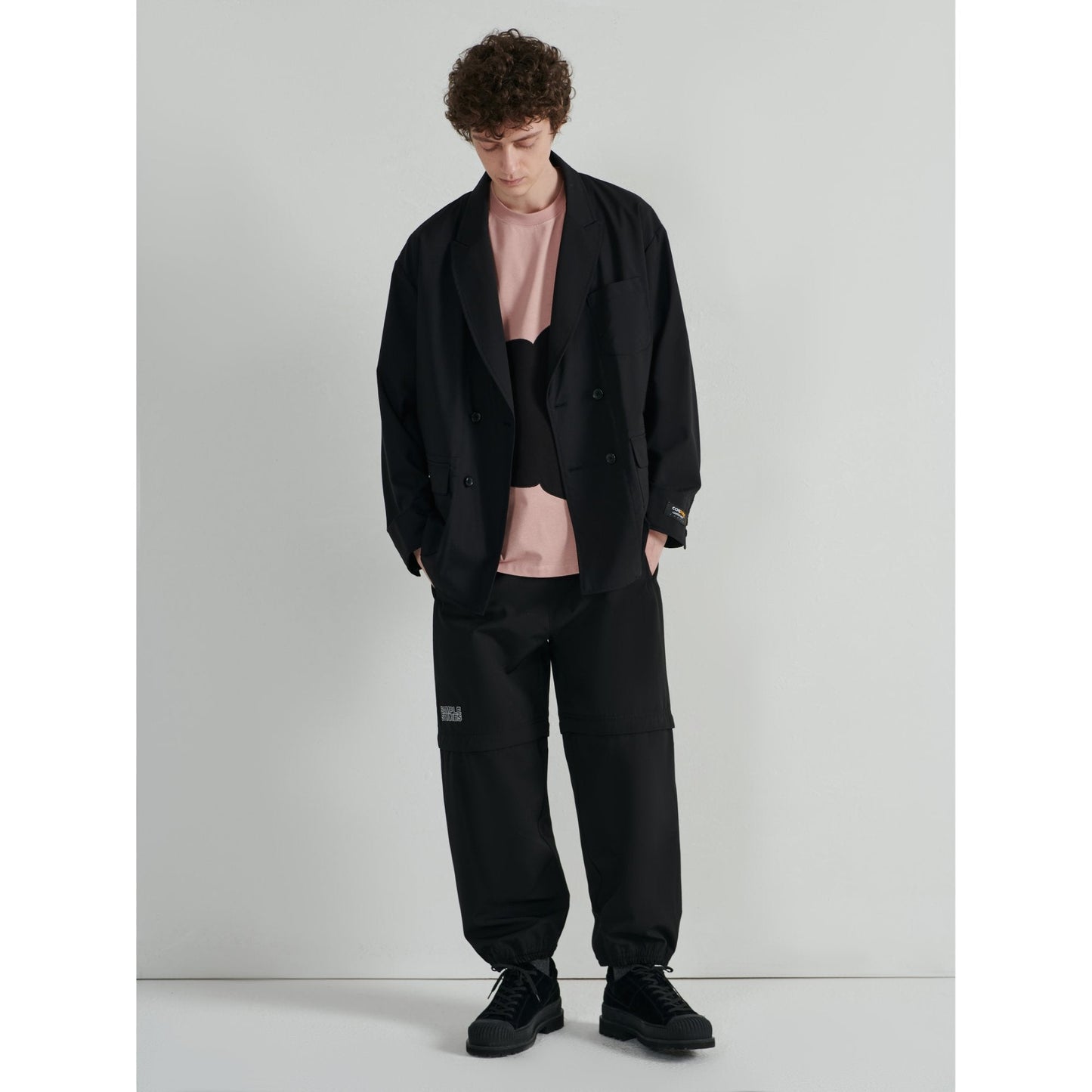Men Multi-Straps Fly Knit Sneakers - Black
