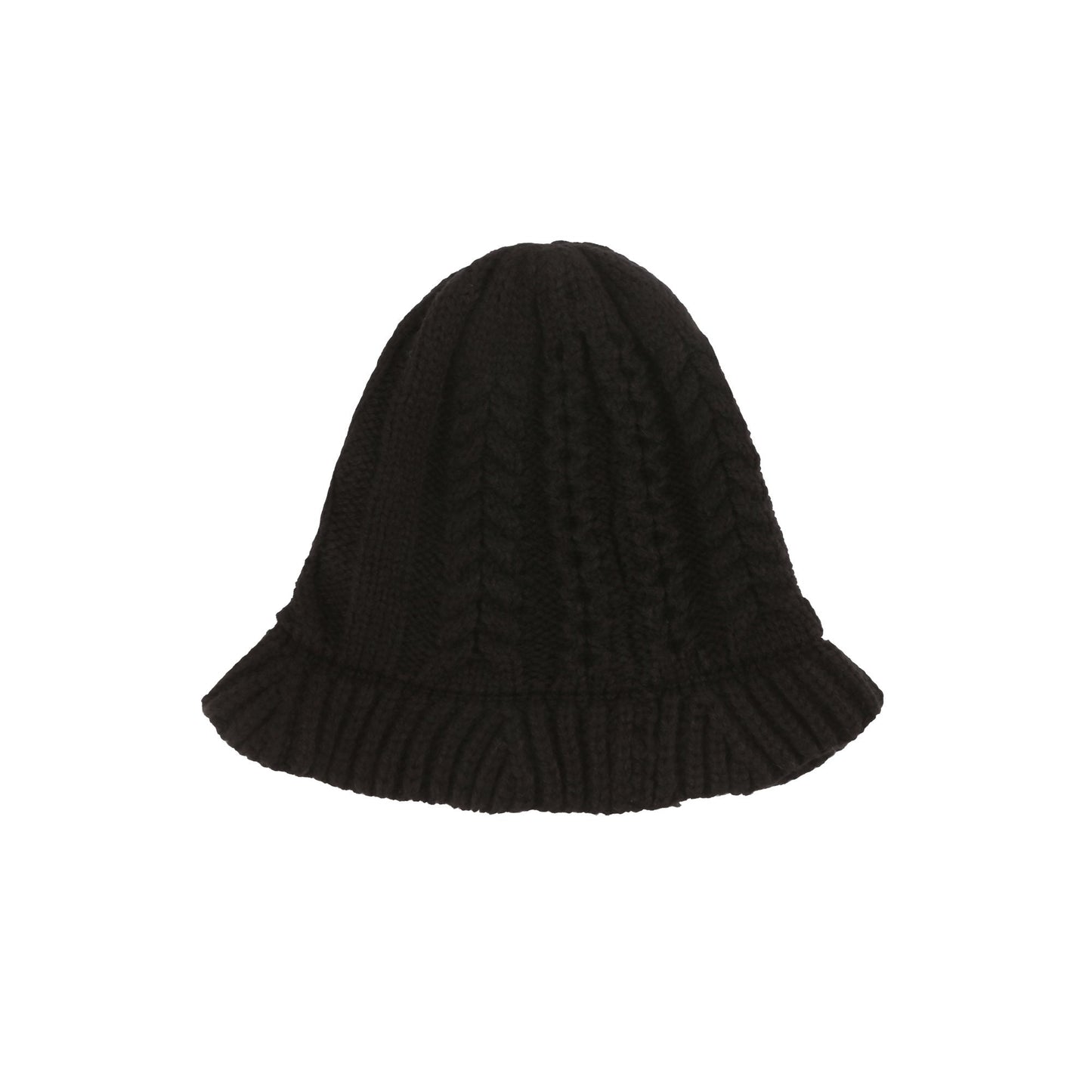 Women Mix-Knitted Bucket Hat - Black