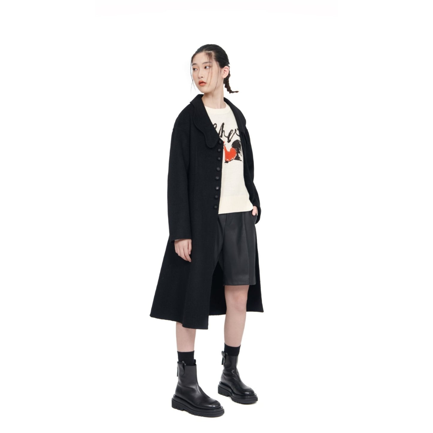 Women Jacquard Graphic Sweater - Ivory