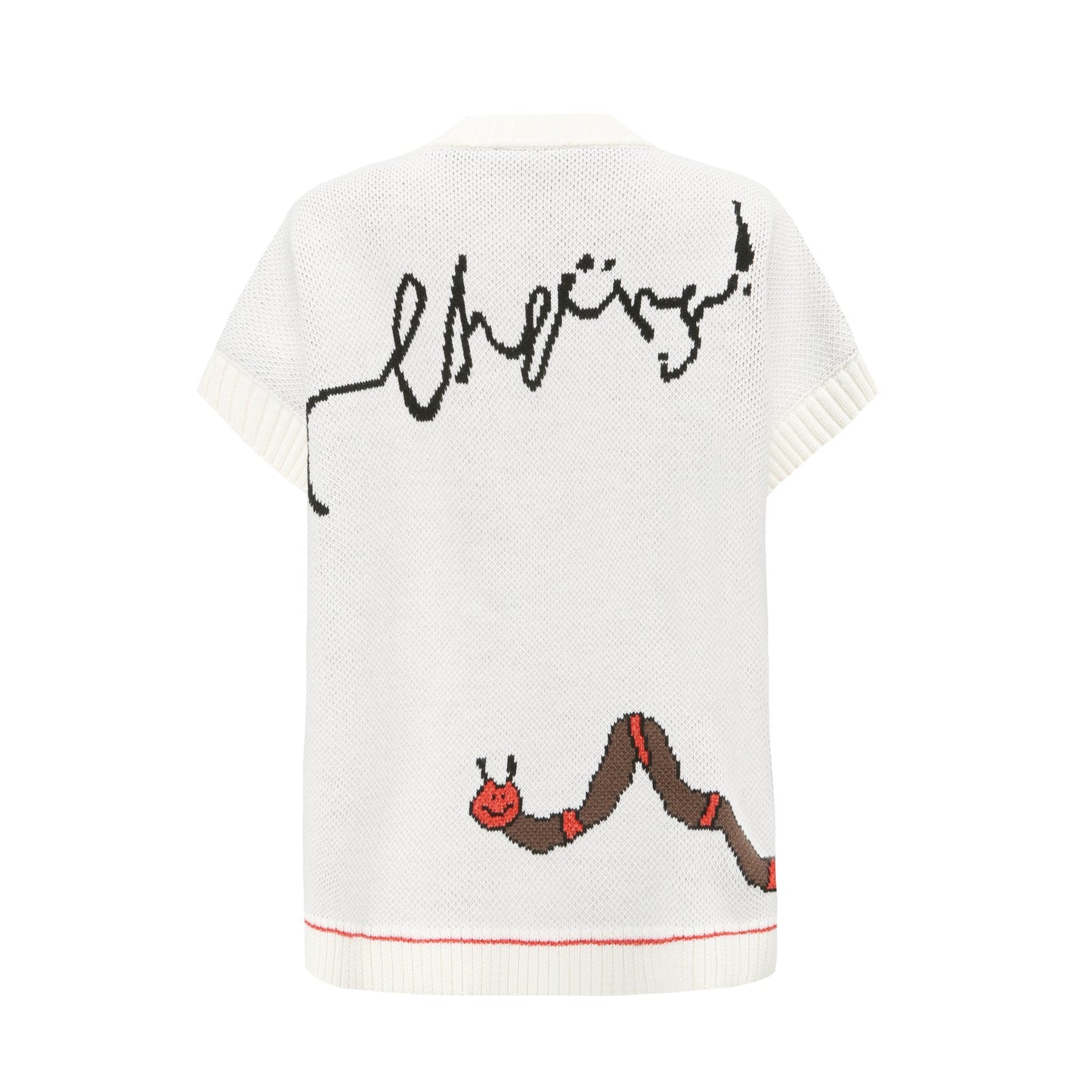 Women Cheers Sweater Vest - Ivory