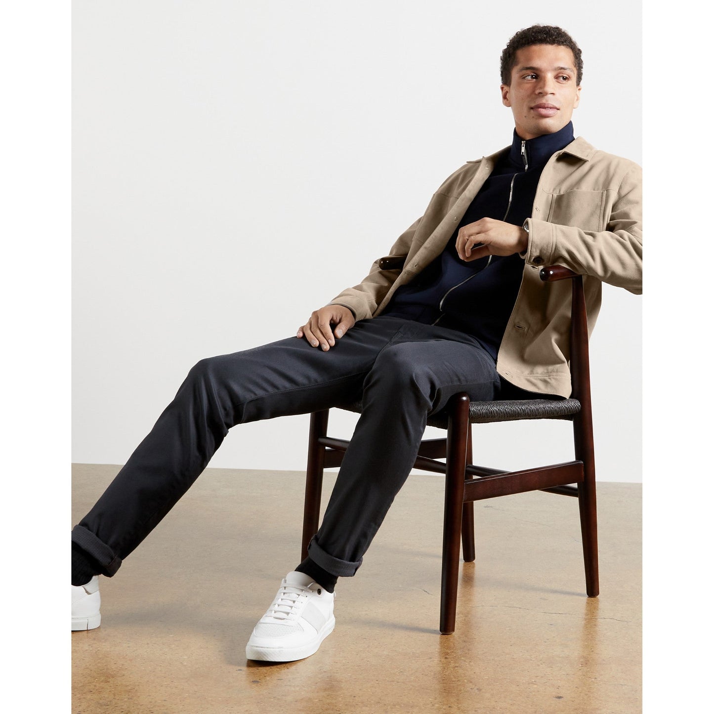Men Surcle-Suede Jacket - Taupe