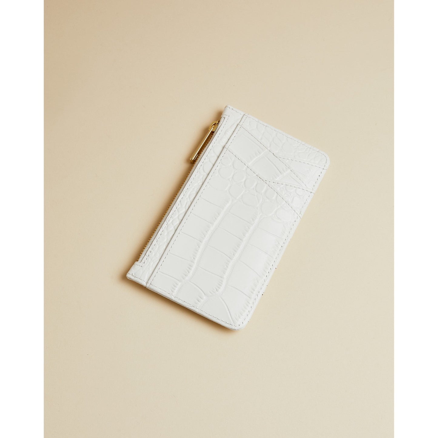 Women Avvvah-Exotic Effect Zipped Cc Holder - White