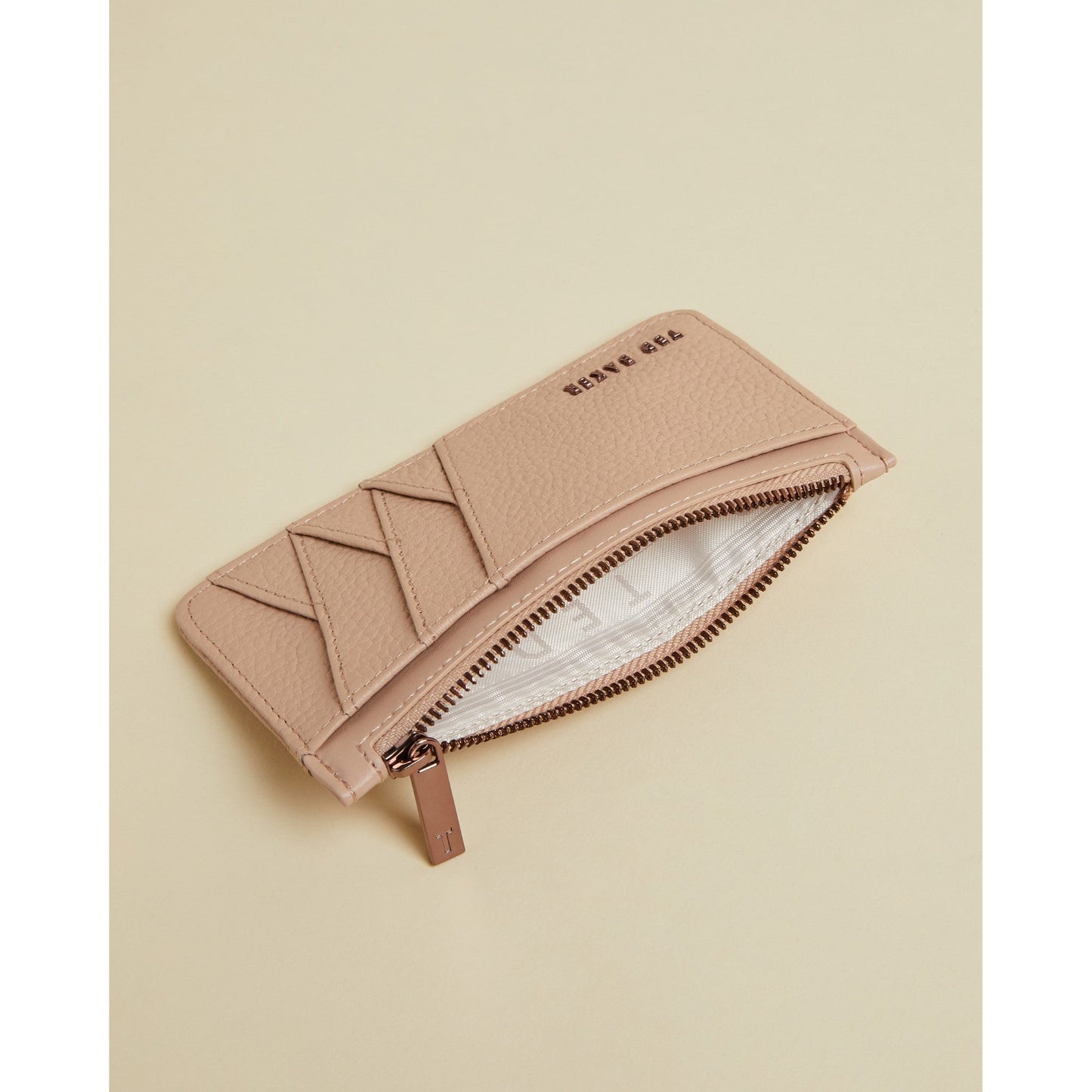 Women Allexaa-Diagonal Zipped Cc Holder - Taupe