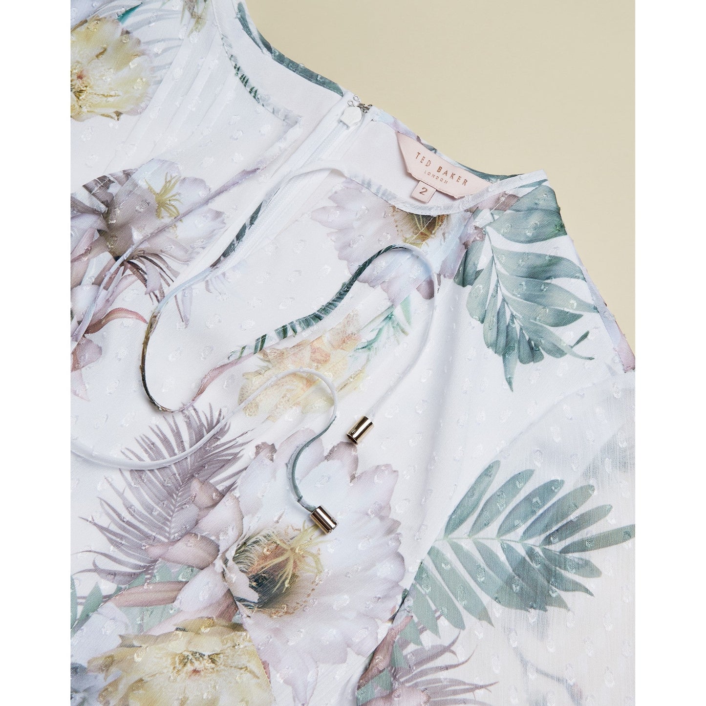 Women Vivvia-Woodland Burnout Mini Dress - Ivory