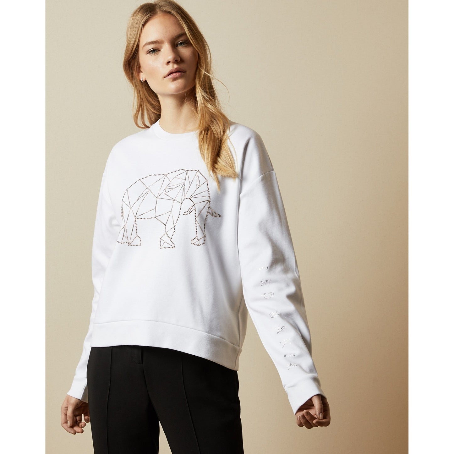 Women Dynnie- Animal Sweat - White