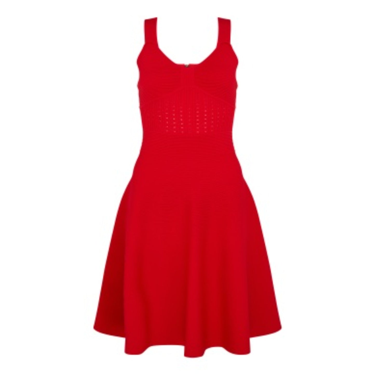 Women Fiionna-Stitch Detail Knitted Dress - Bright-Red