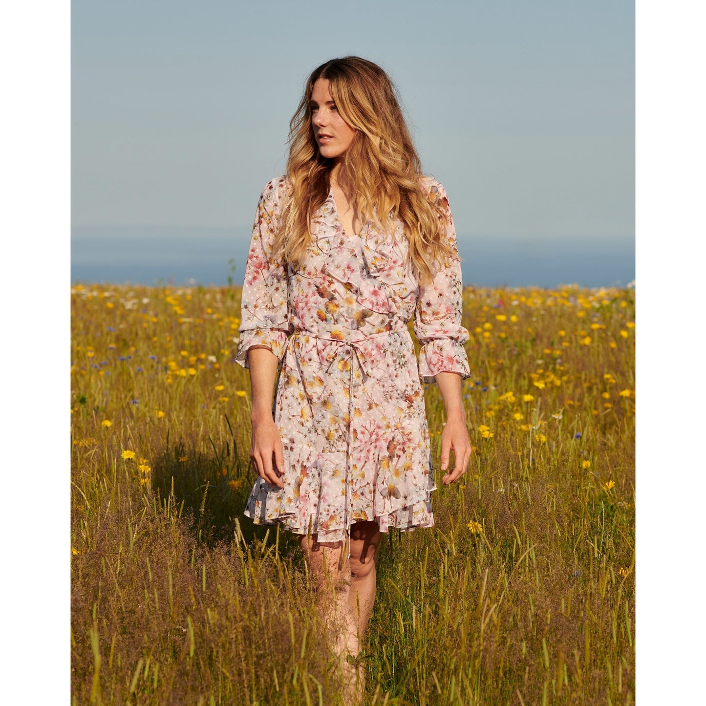 Women Gracye-Jasmin Ruffle Wrap Dress - Dusky Pink