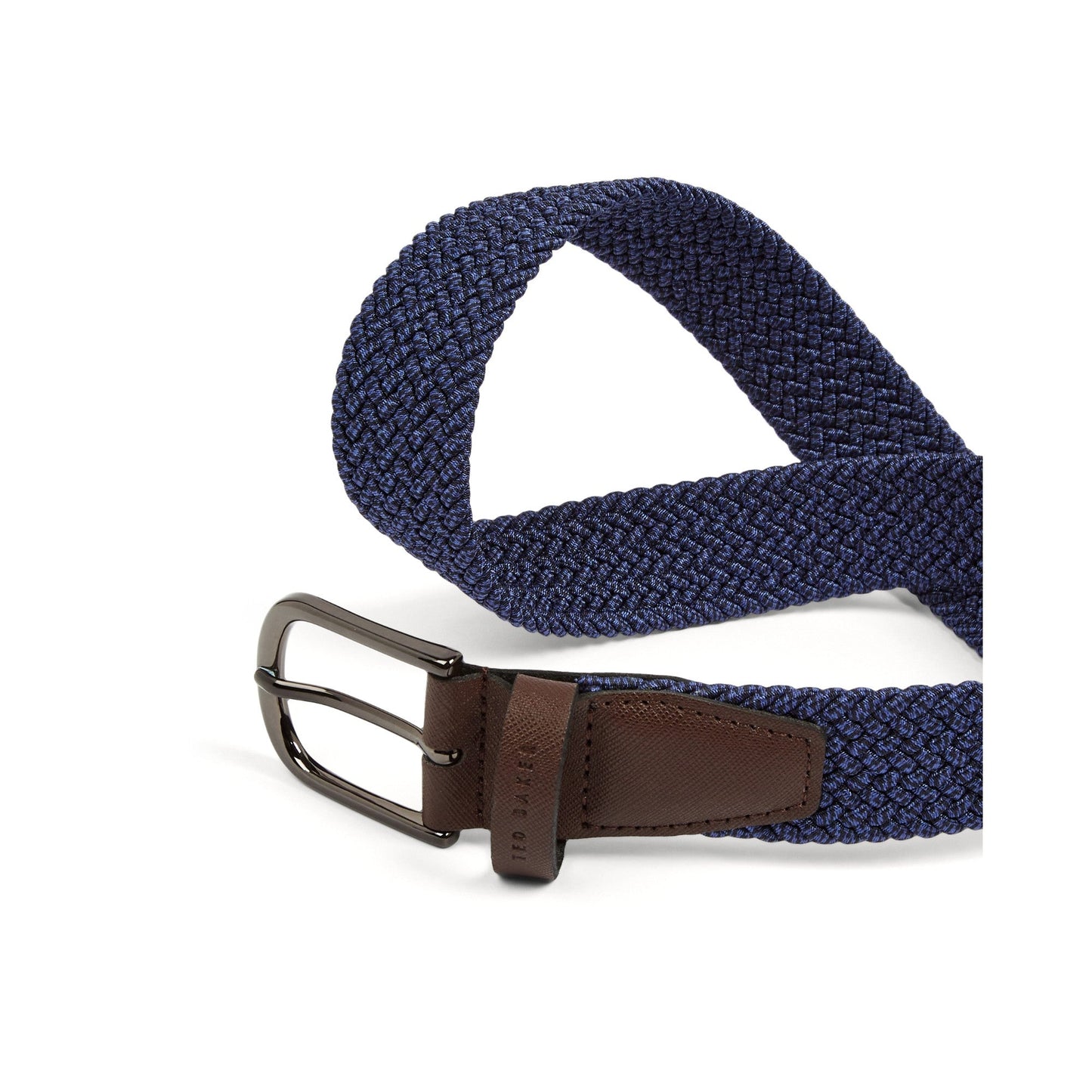 Men Haknee-Marled Elastic Belt - Navy