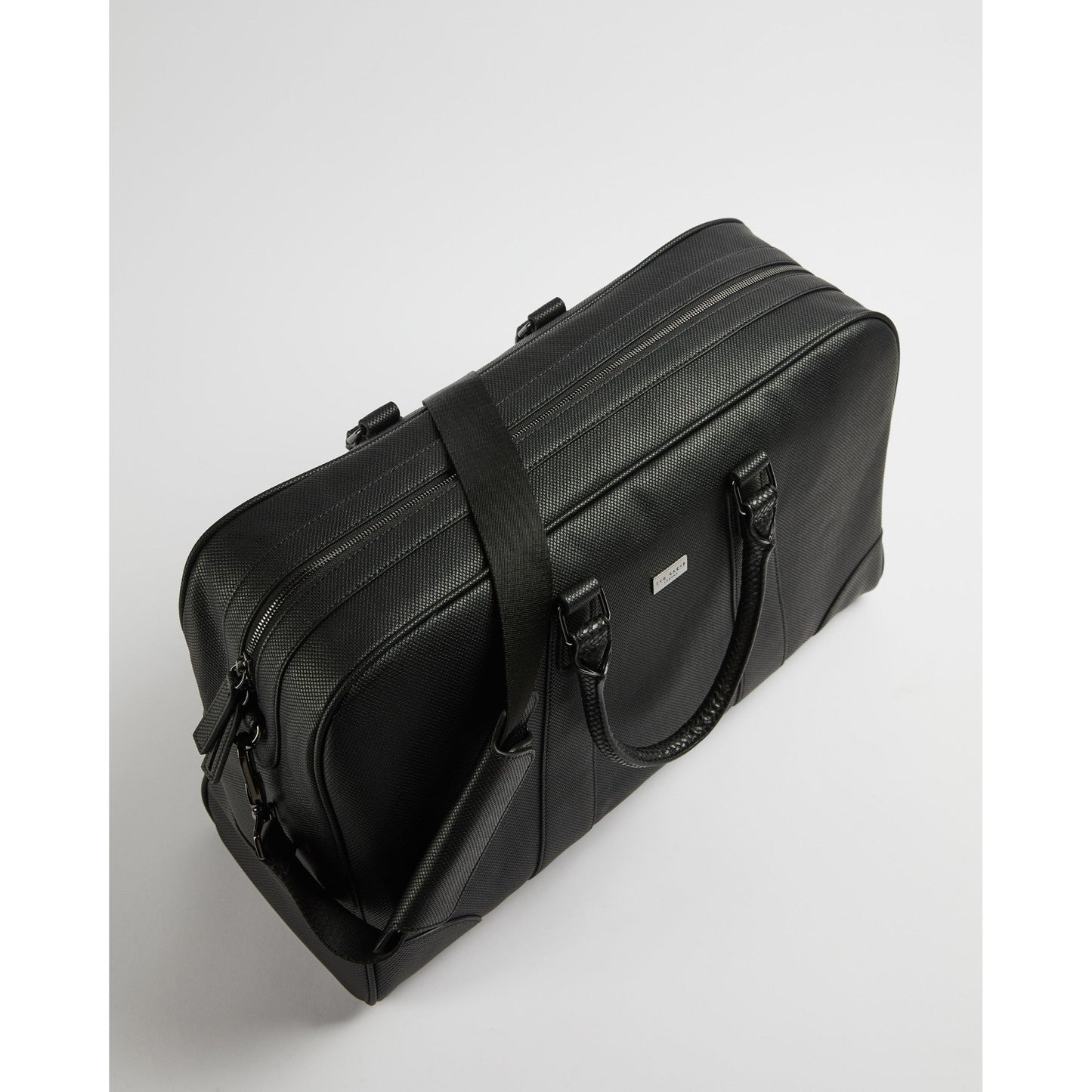 Men Ripleey-Textured Pu Holdall - Black