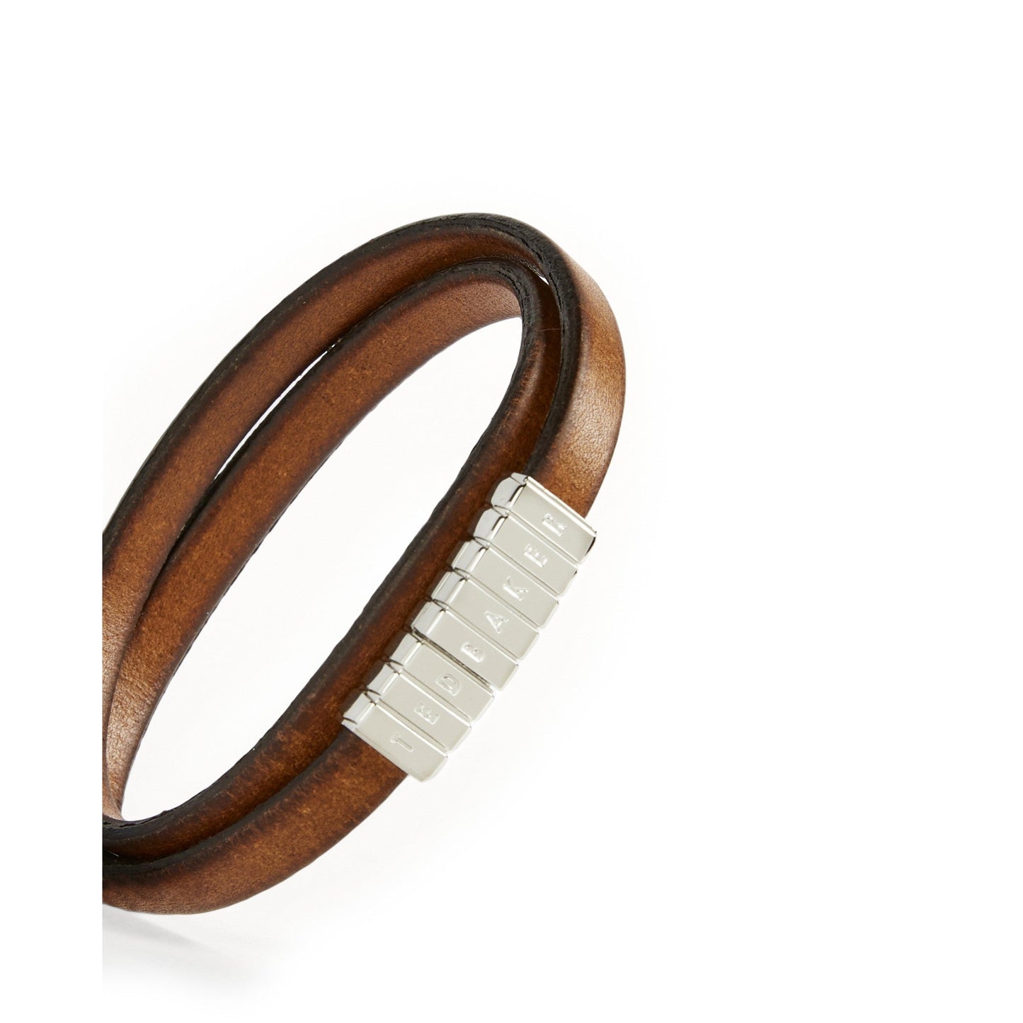 Men Bevies-Leather Double Wrap Bracelet - Tan