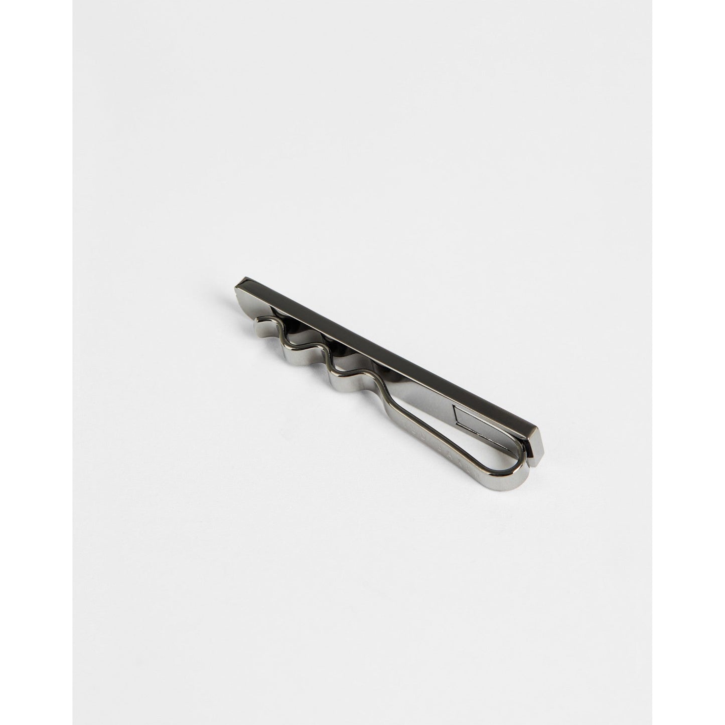 Men Mabe-Corner Crystal Tie Bar - Gunmetal