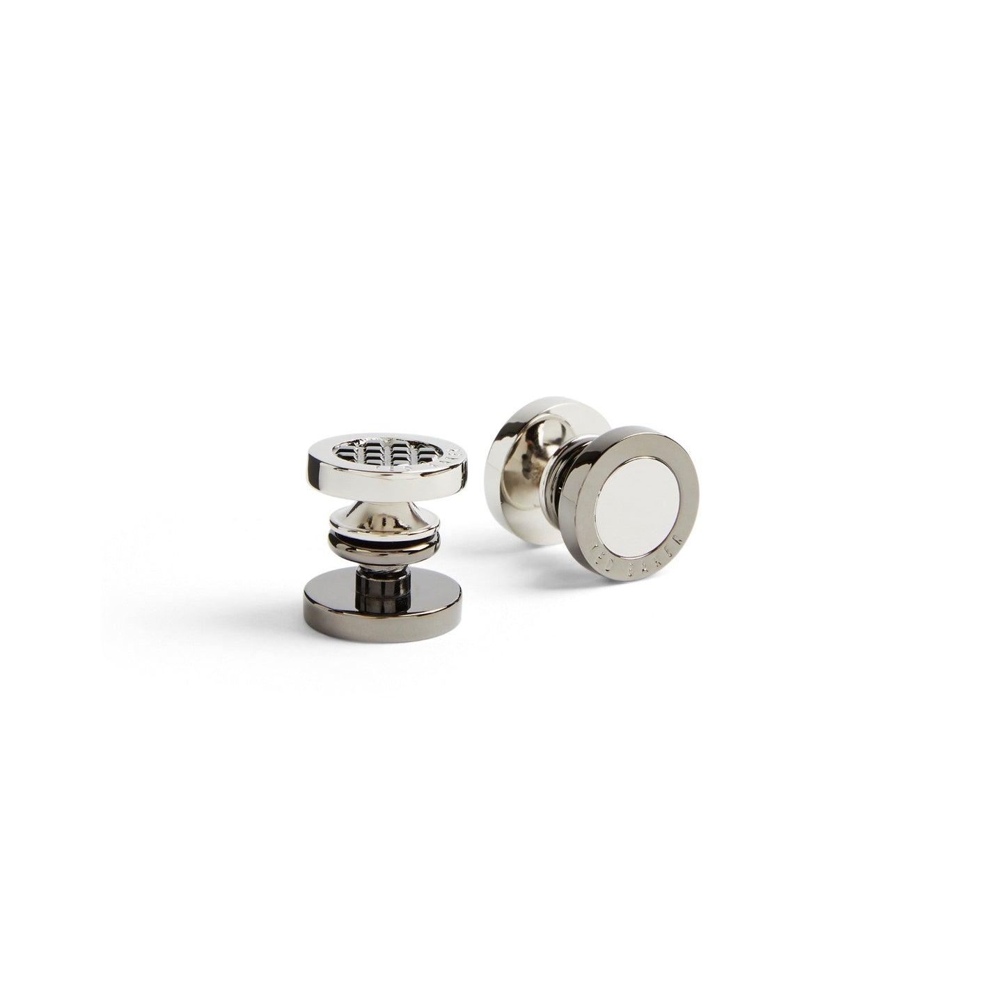 Men Paark-Reversible Textured Snap Cufflinks - Silver-Col