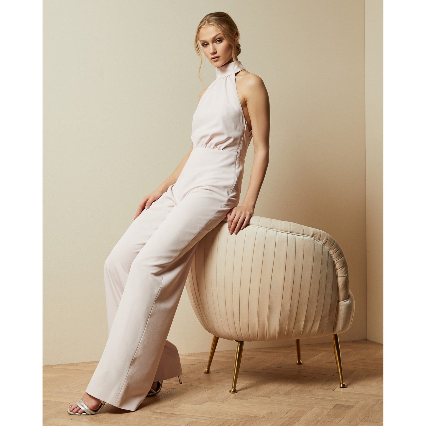 Women Siaaa-Halterneck Jumpsuit - Light-Pink