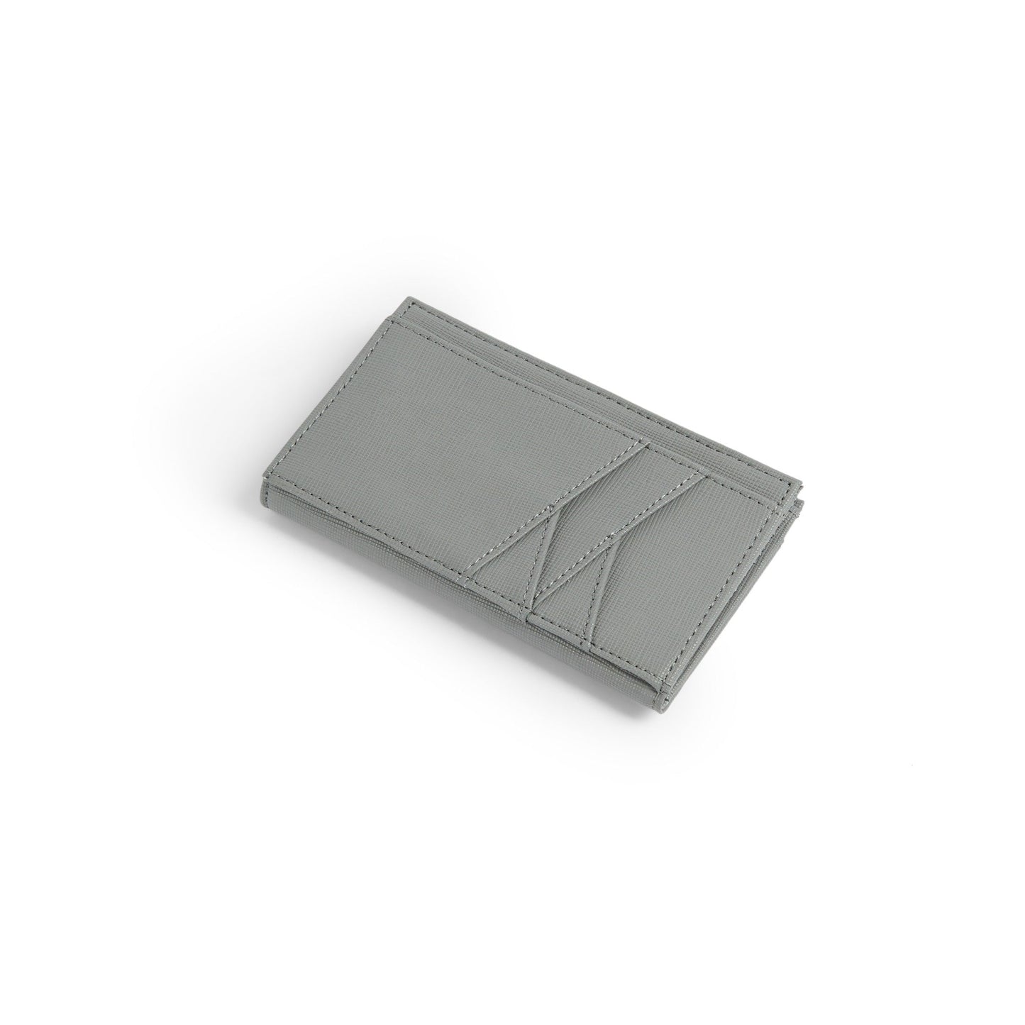 Women Paigge-Saffiano Poppered Cc Holder - Grey