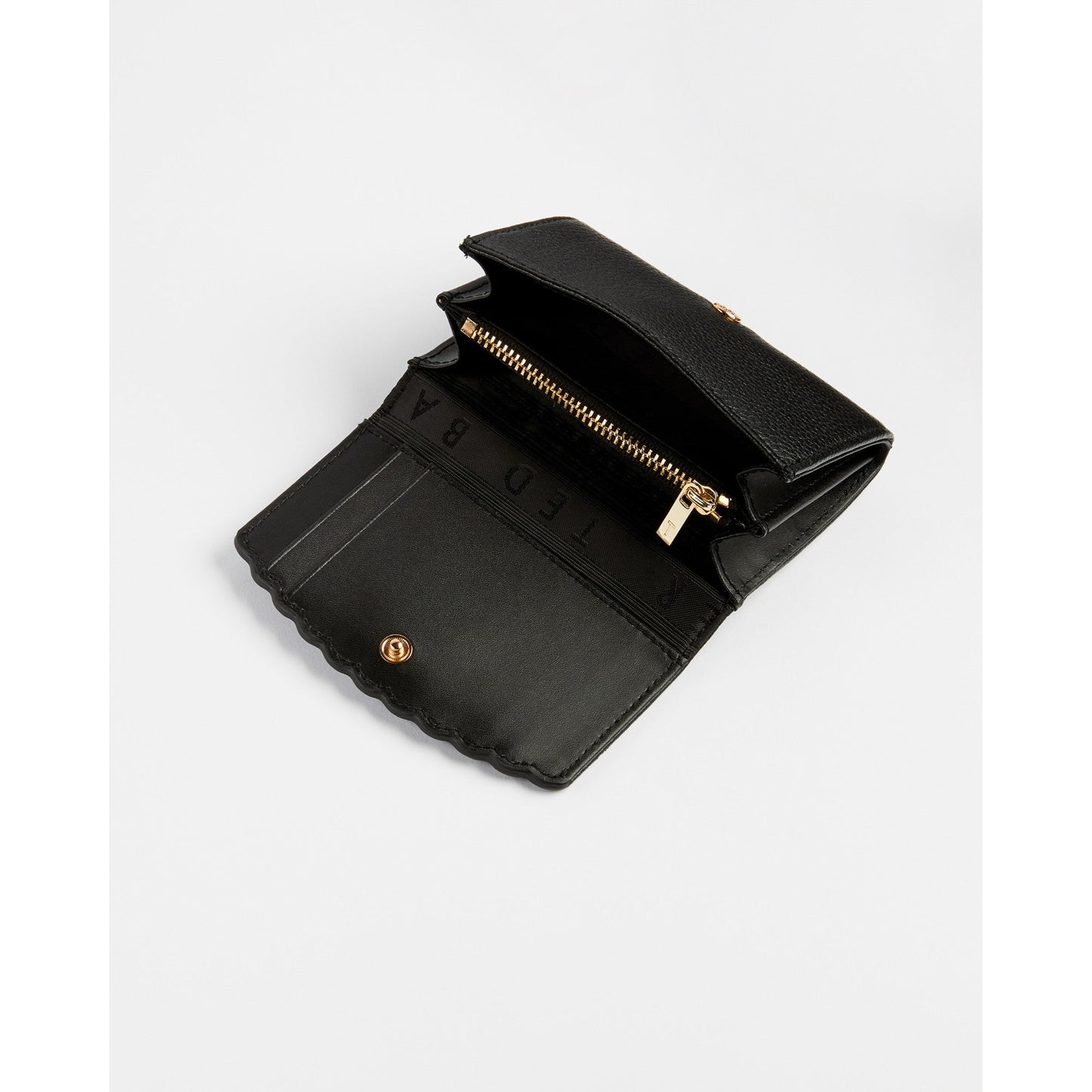 Women Sabelaa-Scallop Small Fold Purse - Black