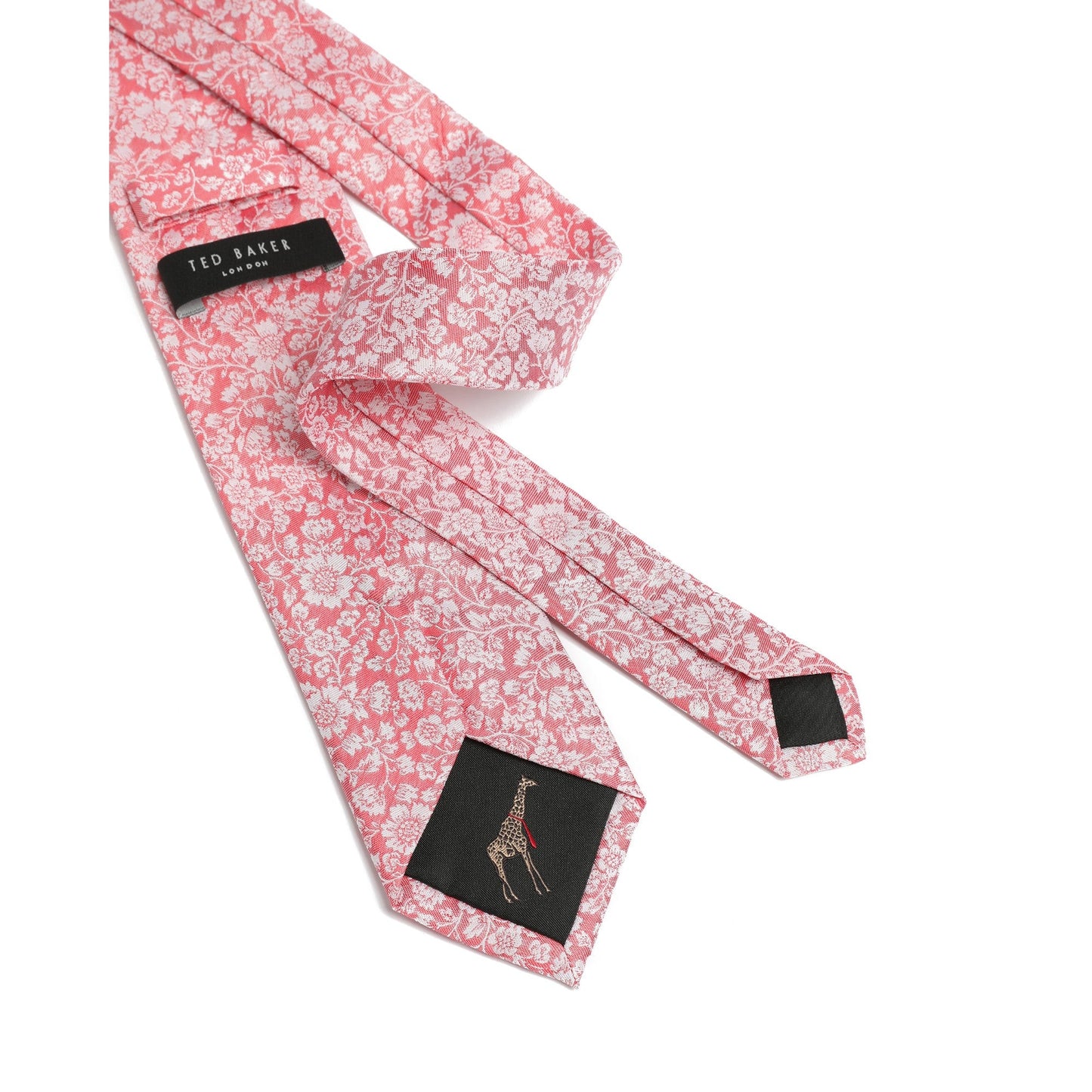 Men Floor-Jacquard Small Floral Tie - Orange