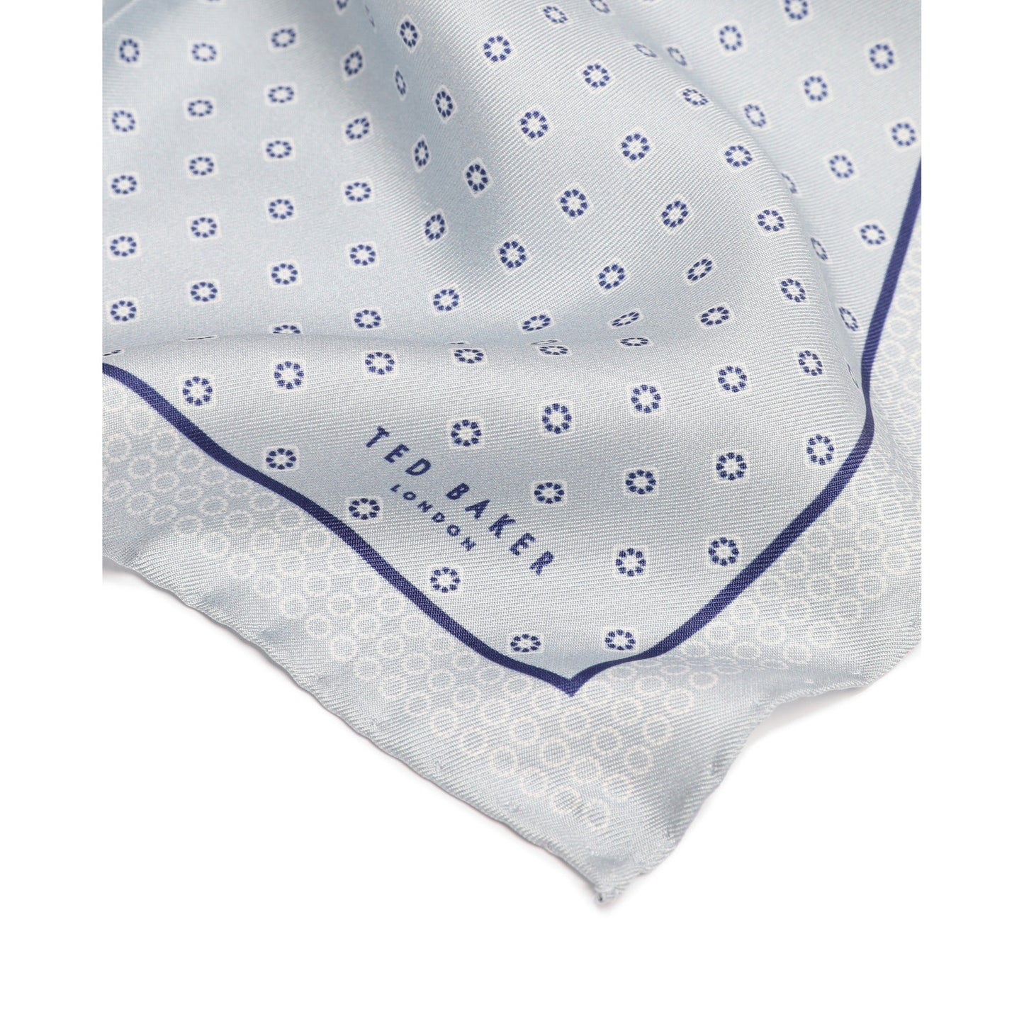 Men Bunbun-Geometric Printed Pocket Square - Light-Blue