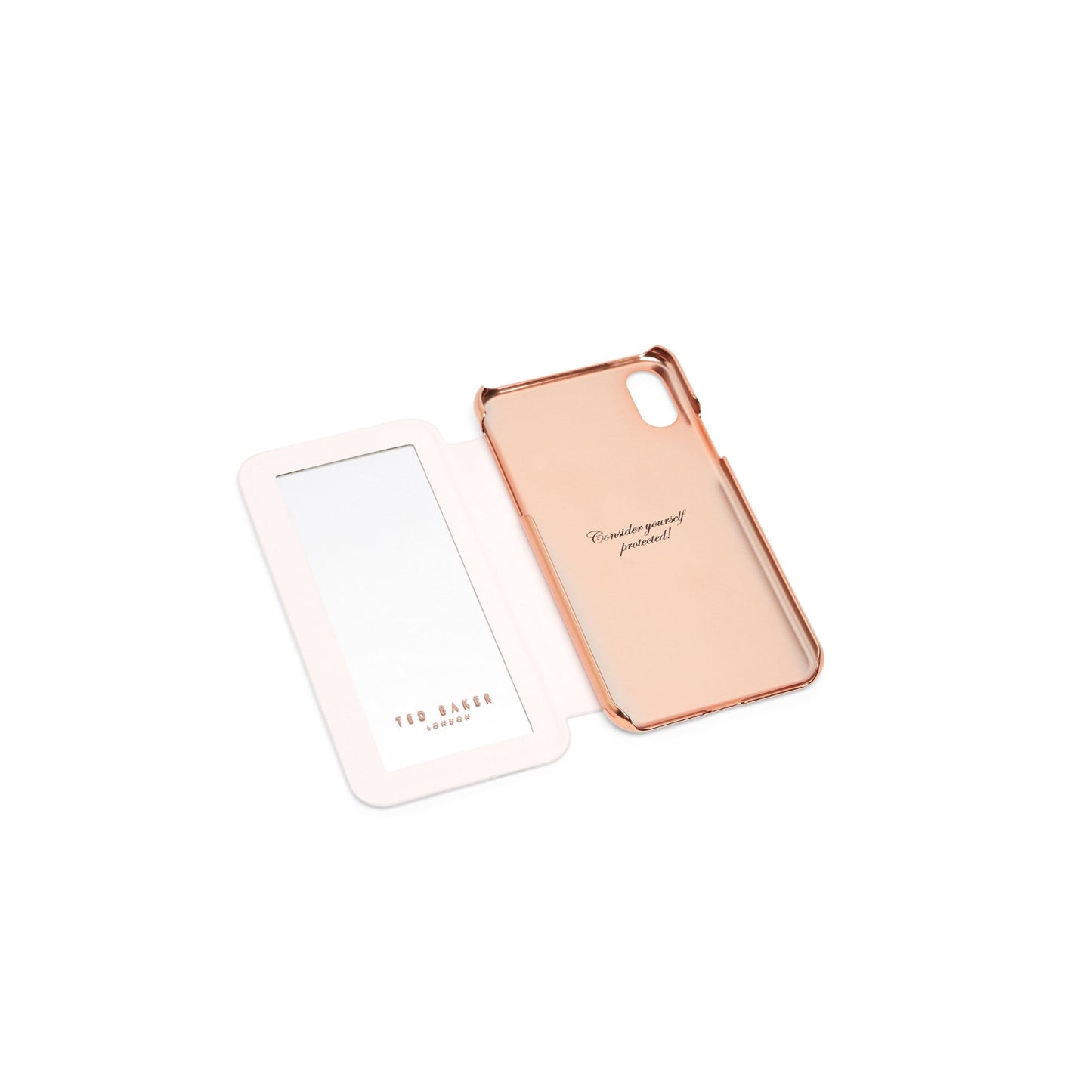 Women Ggeorgi-Embossed Iphone X Mirror Case - Dusky-Pink