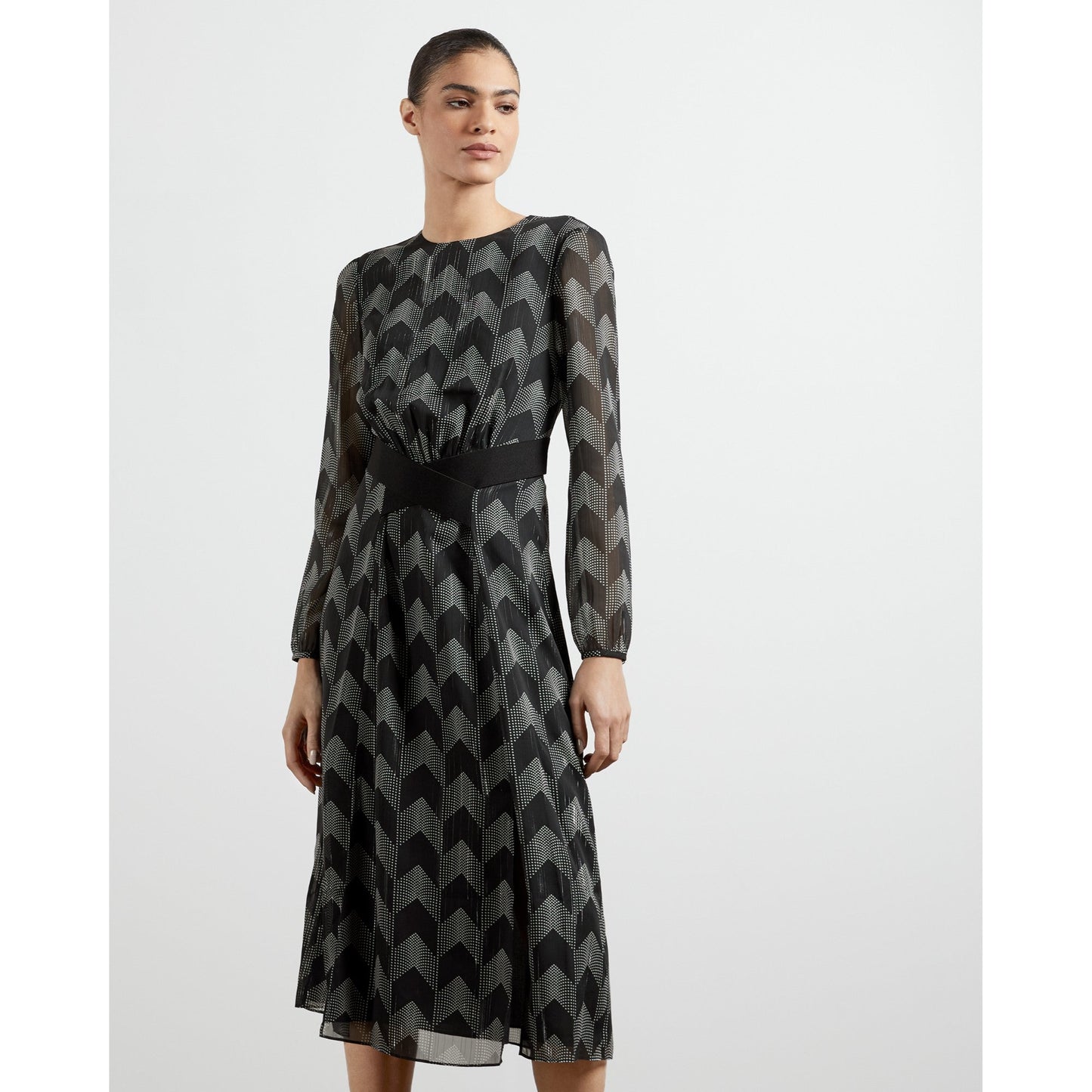 Women Aselli-Atlas Double Split Midi Dress - Black