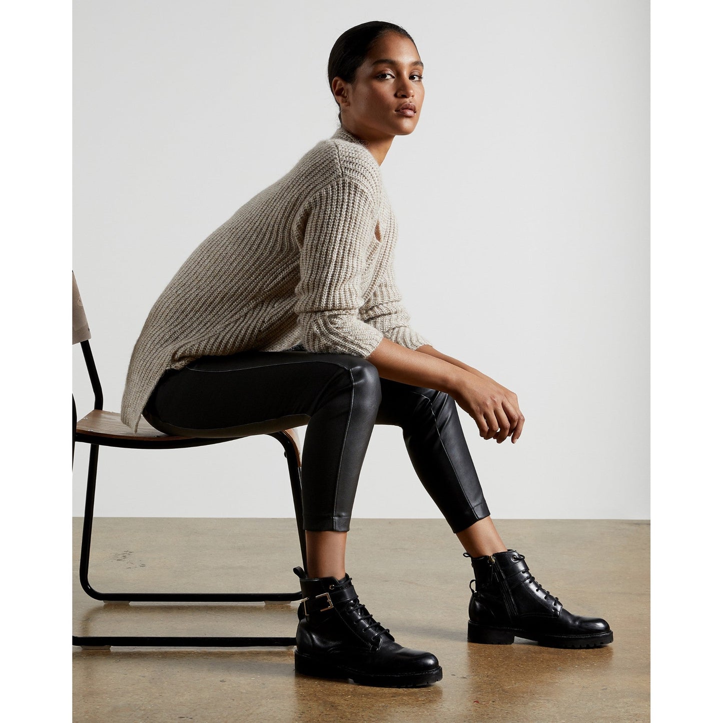 Women Vllada-Faux Leather Legging Trouser - Black