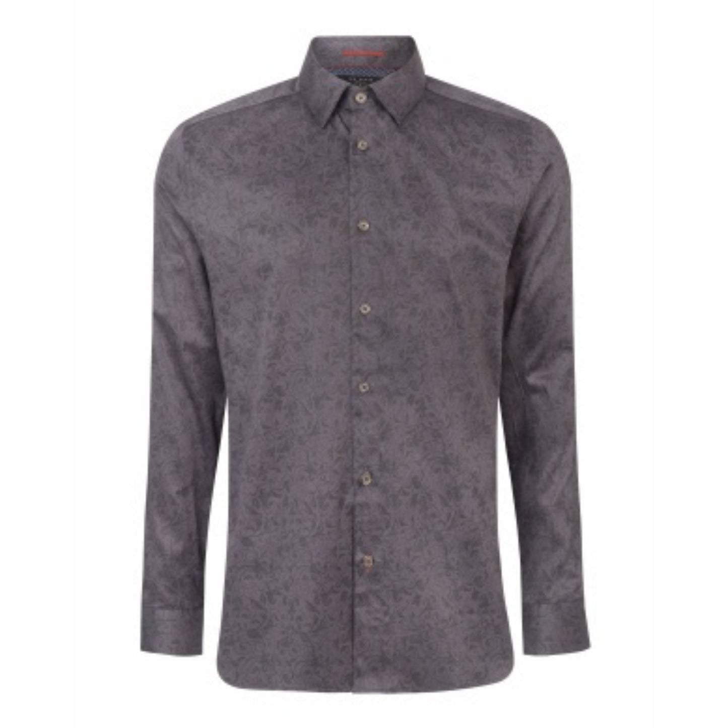 Men Wolnut-Ls Paisley Shirt - Black