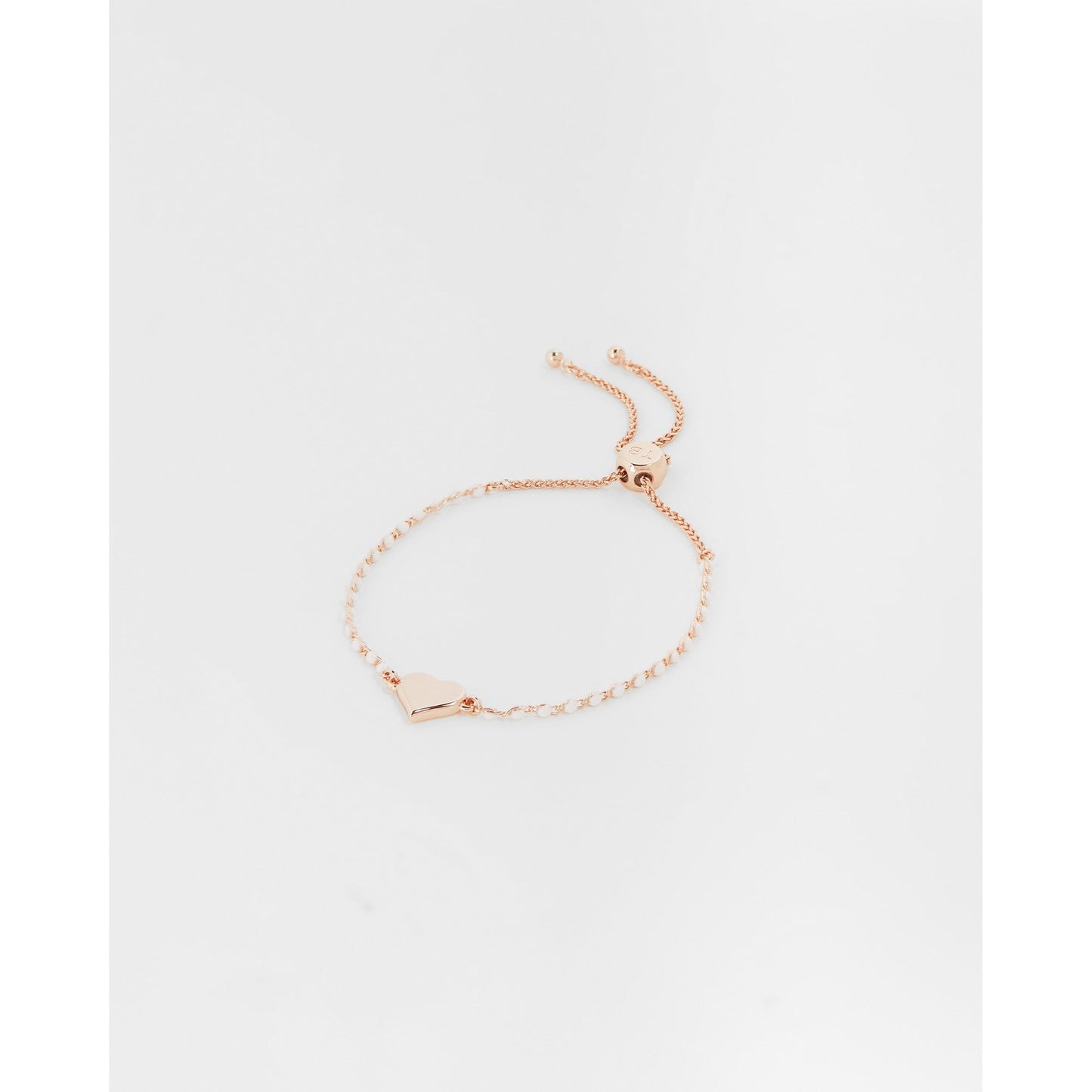 Women Rainba-Tbj2455 Rainbow Heart Bracelet - Pink