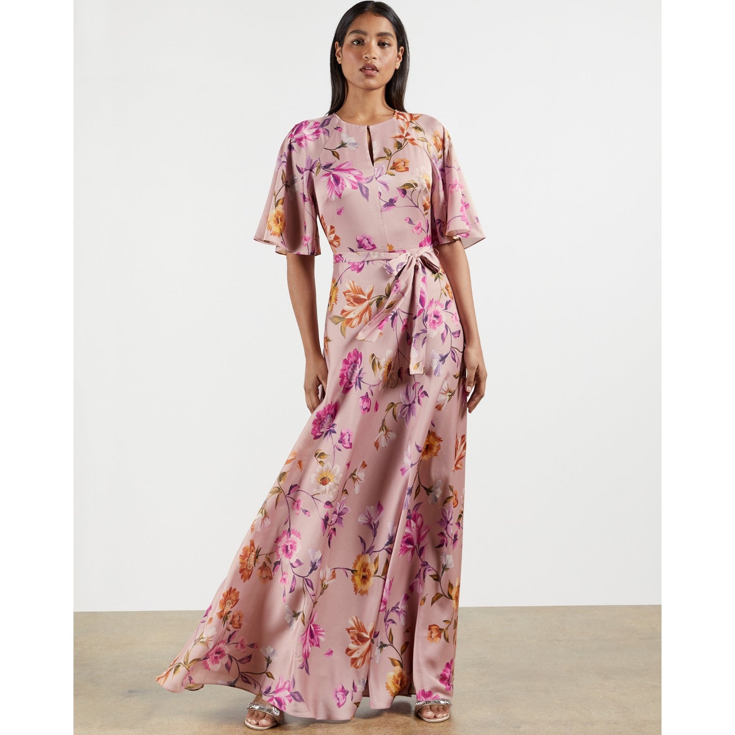 Women Medaa-Rhubarb Maxi Tea Dress - Dusky Pink