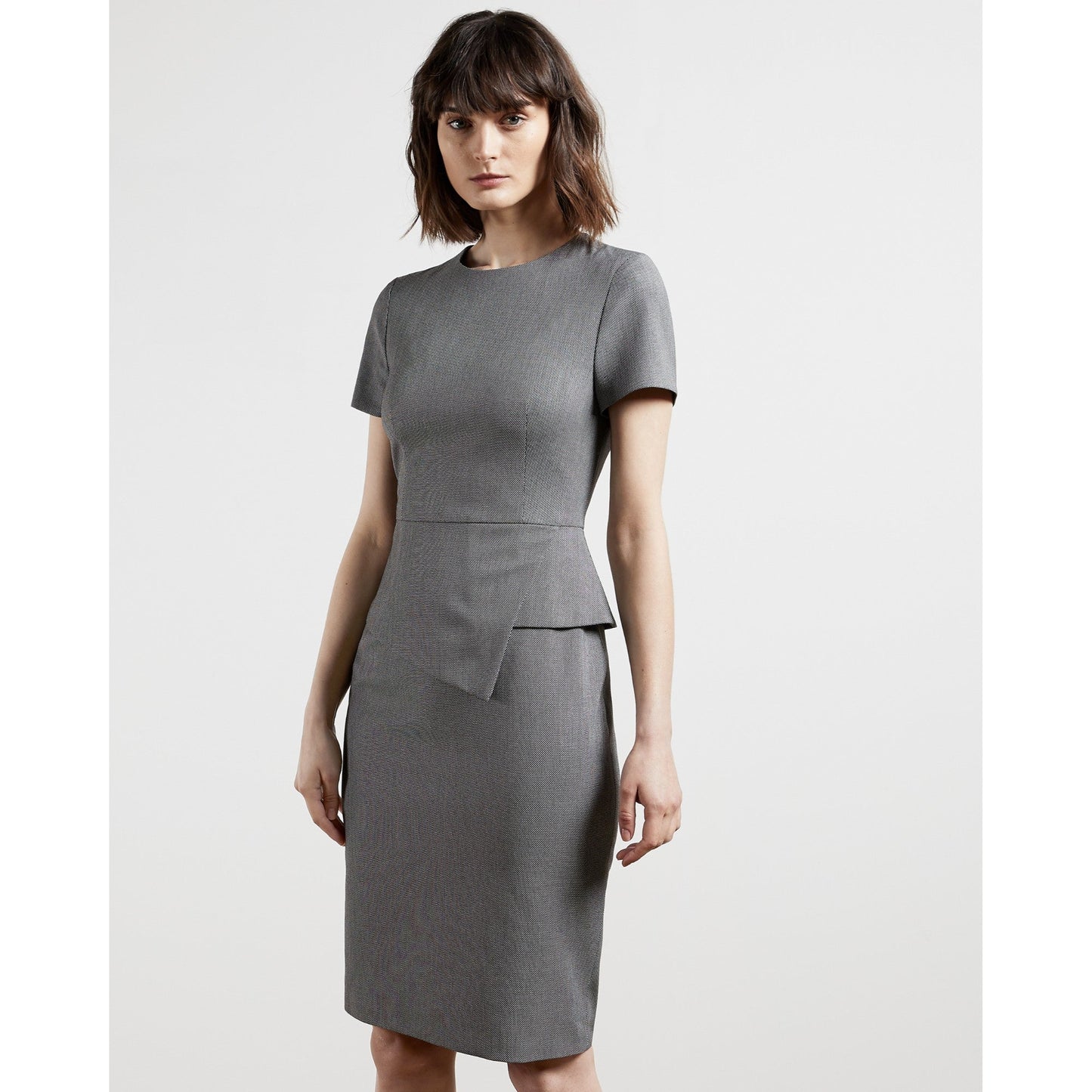Women Janza-Tailored Asymmetric Dress - Grey