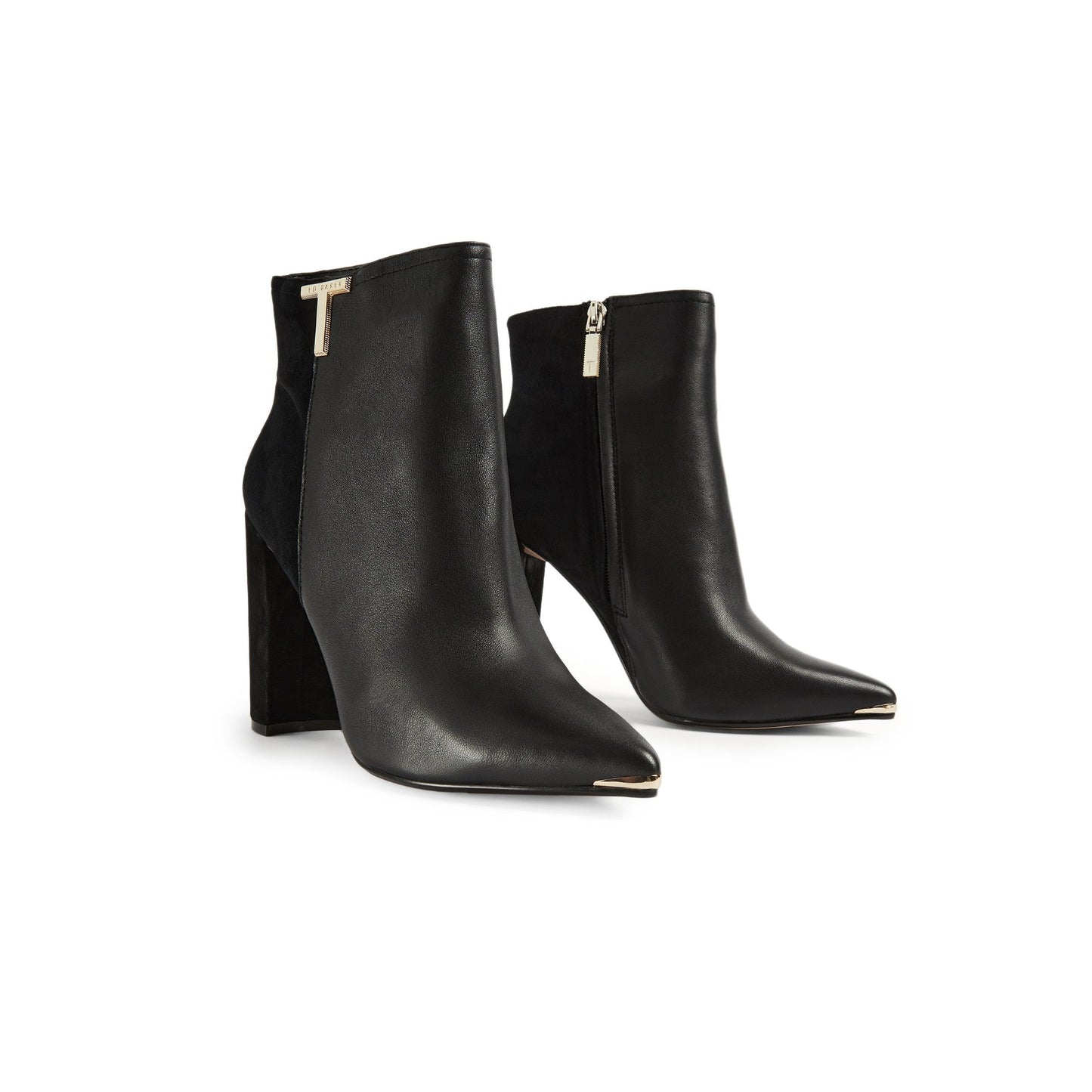 Women Qinala-T Detail Leather Boot - Black