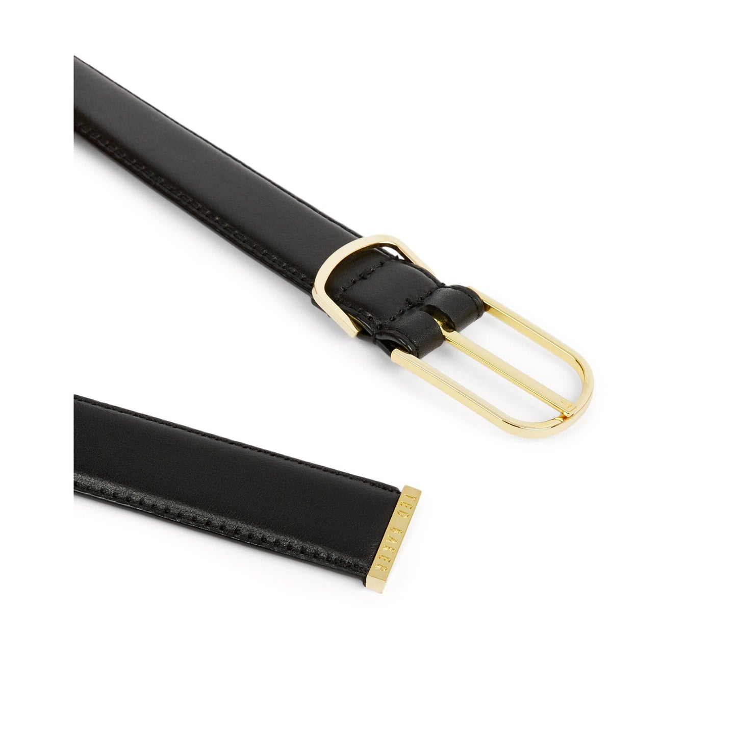 Women Caroine-Branded Detail Belt - Black