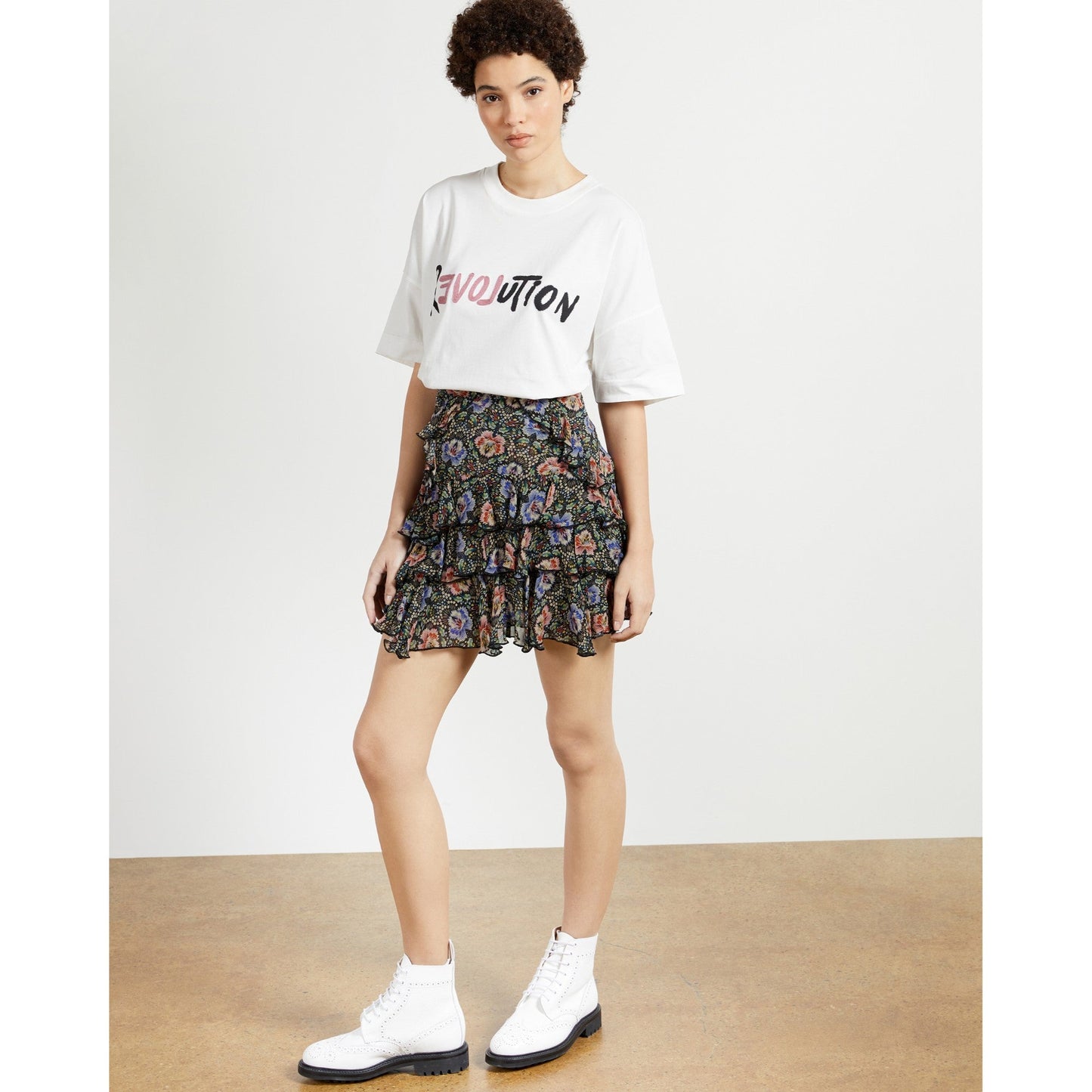 Women Jassiey-Printed Mini Skirt - Black