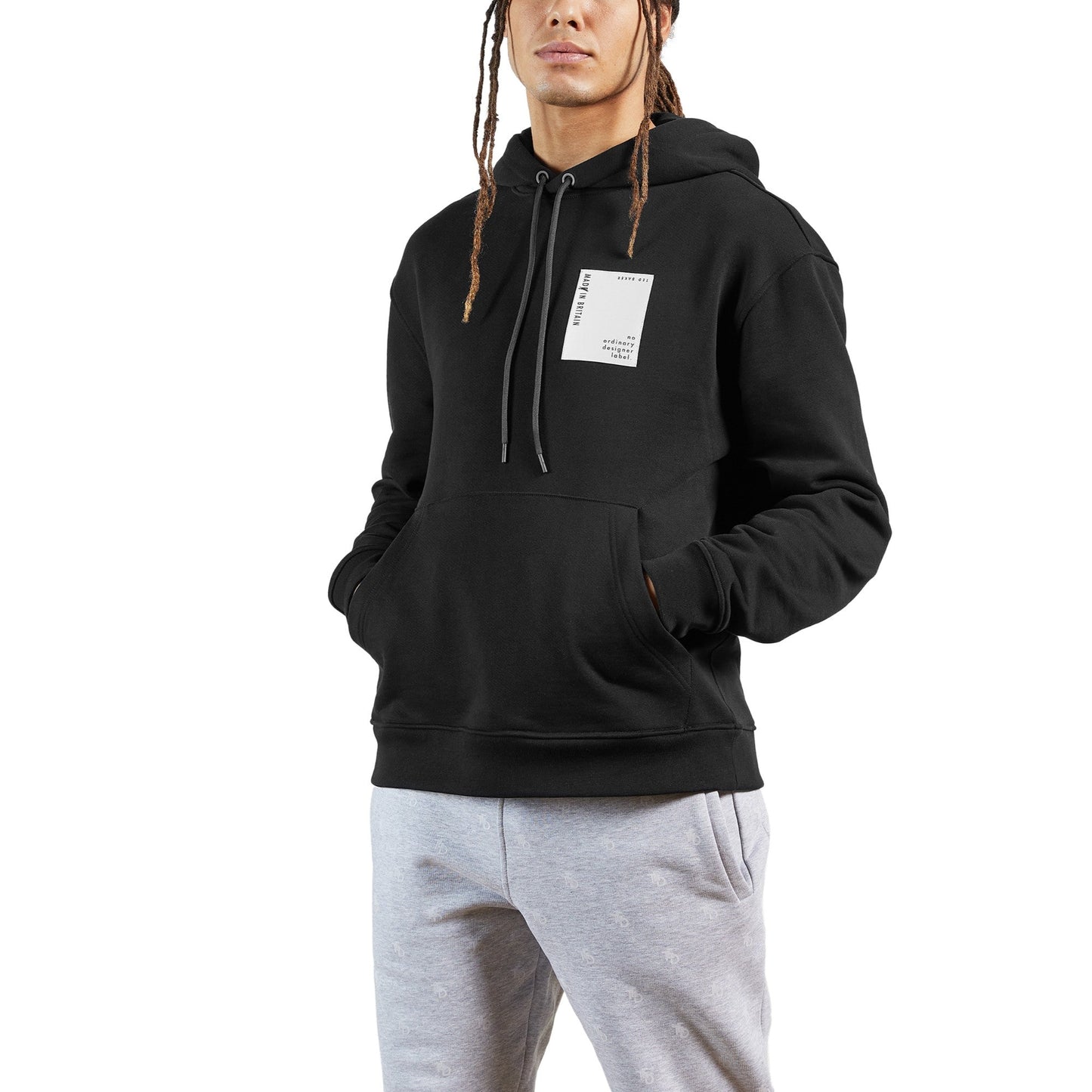 男士 Norwich-Mib Ls Tb Label 連帽衫 - 黑色