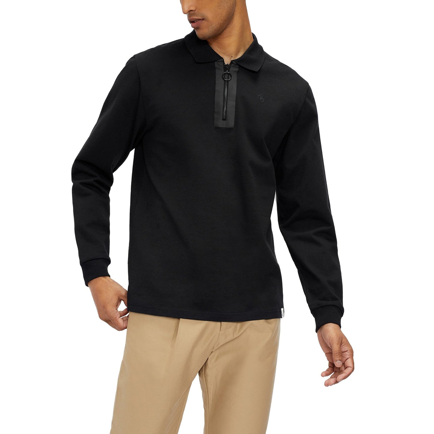 Men Camdin-Mib Ls Jersey Polo - Black