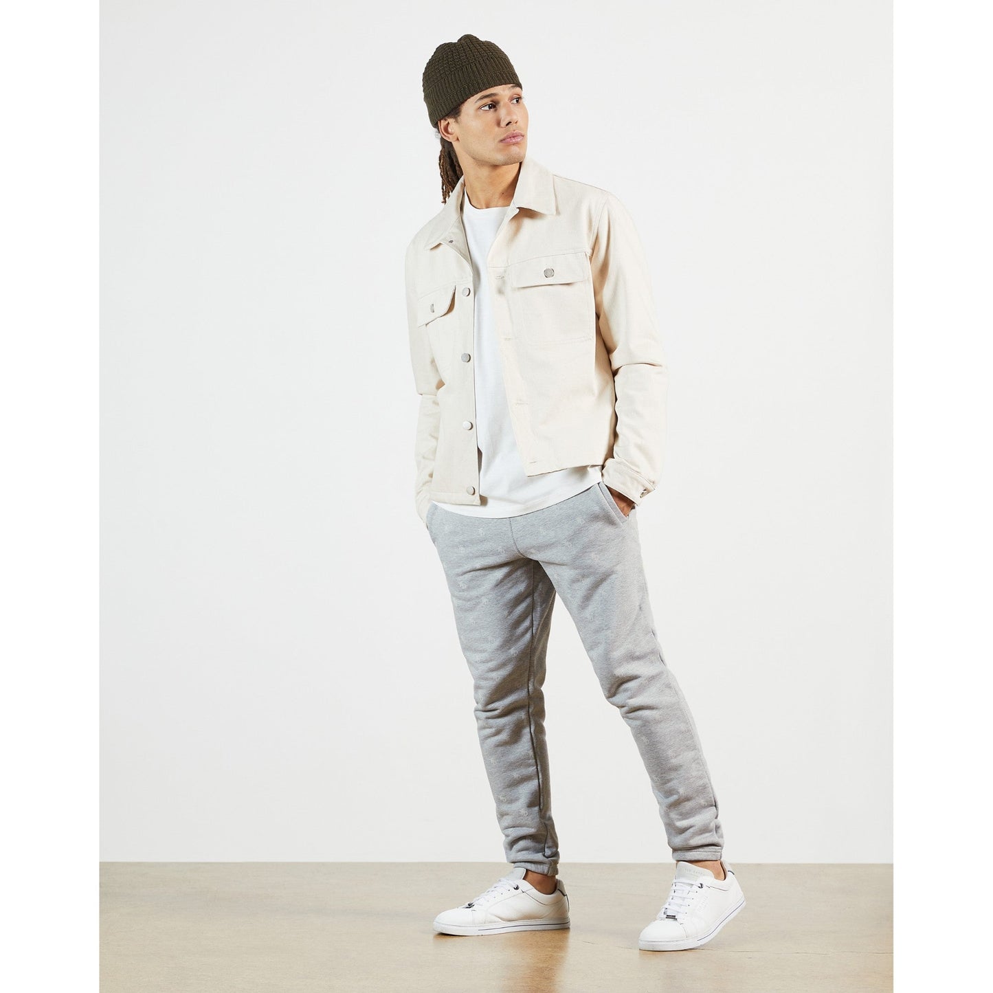 Men Oldst-Mib Tb Embroidered Jogger - Grey-Marl
